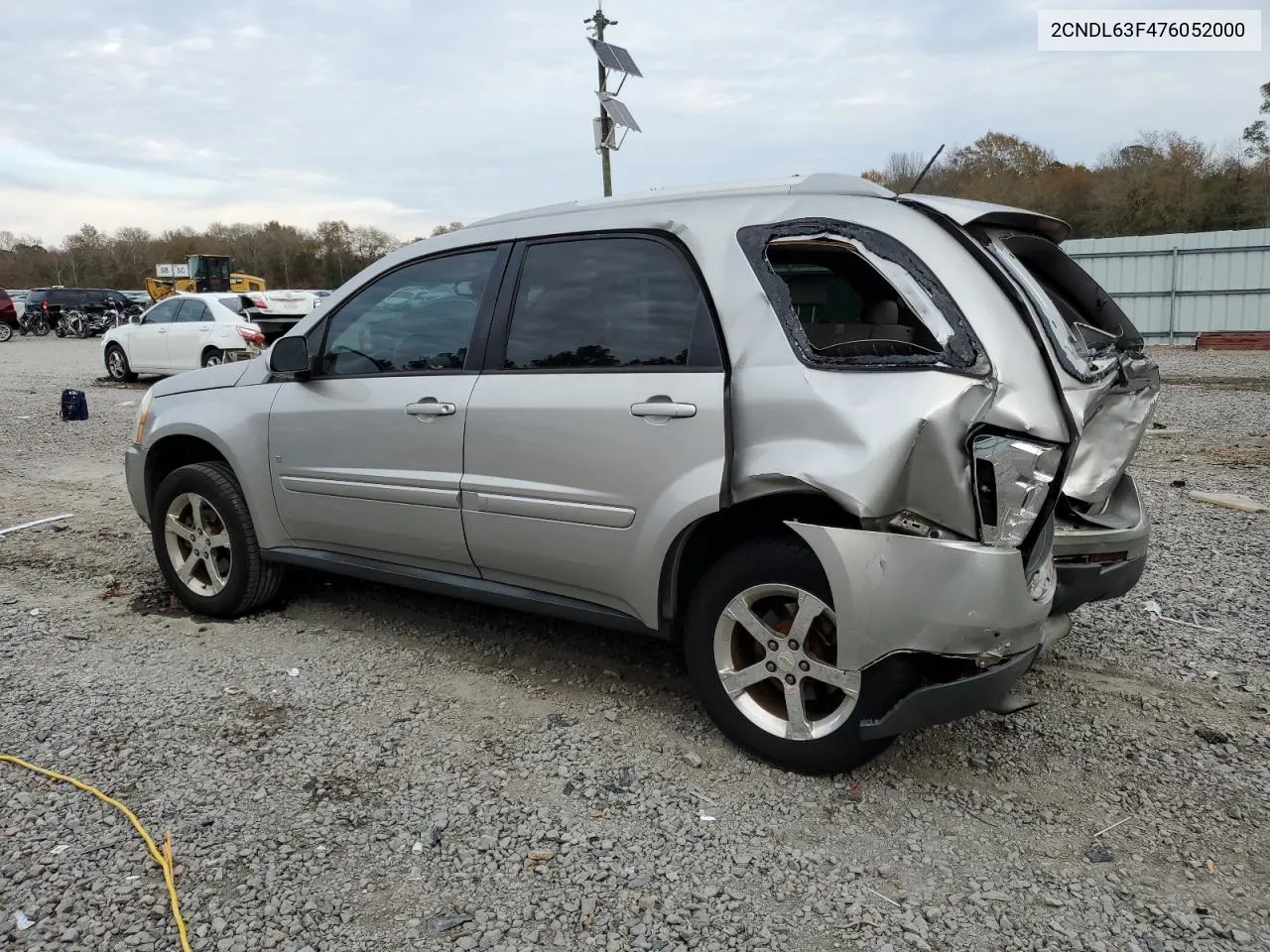 2007 Chevrolet Equinox Lt VIN: 2CNDL63F476052000 Lot: 79932273