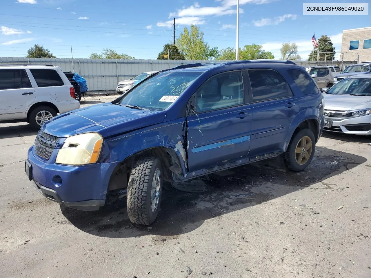 2008 Chevrolet Equinox Lt VIN: 2CNDL43F986049020 Lot: 54061034