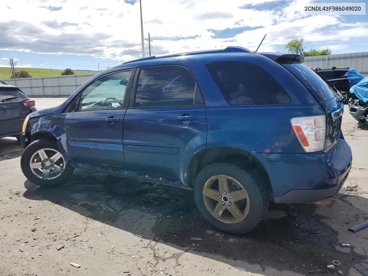 2008 Chevrolet Equinox Lt VIN: 2CNDL43F986049020 Lot: 54061034