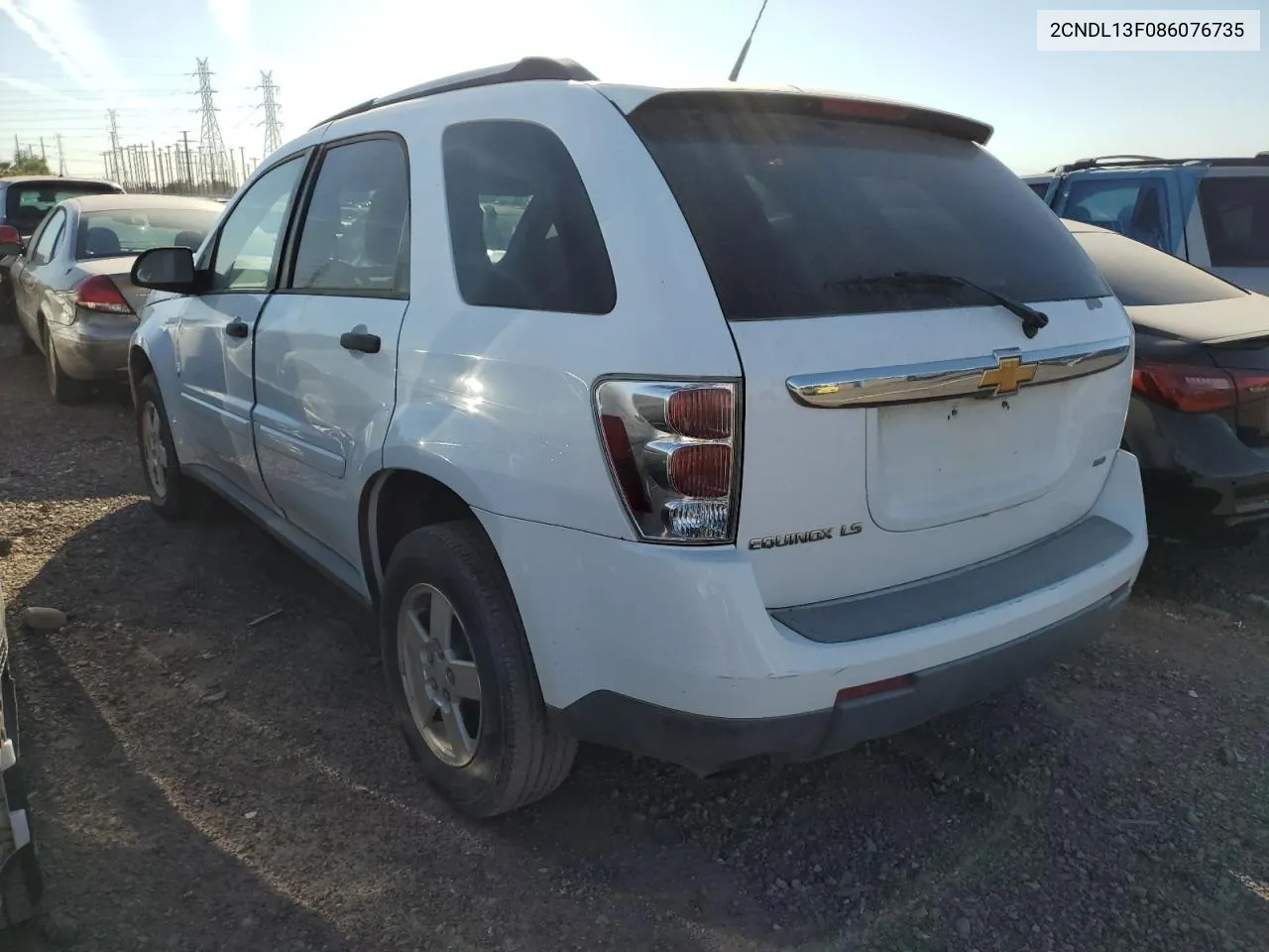 2008 Chevrolet Equinox Ls VIN: 2CNDL13F086076735 Lot: 60950564