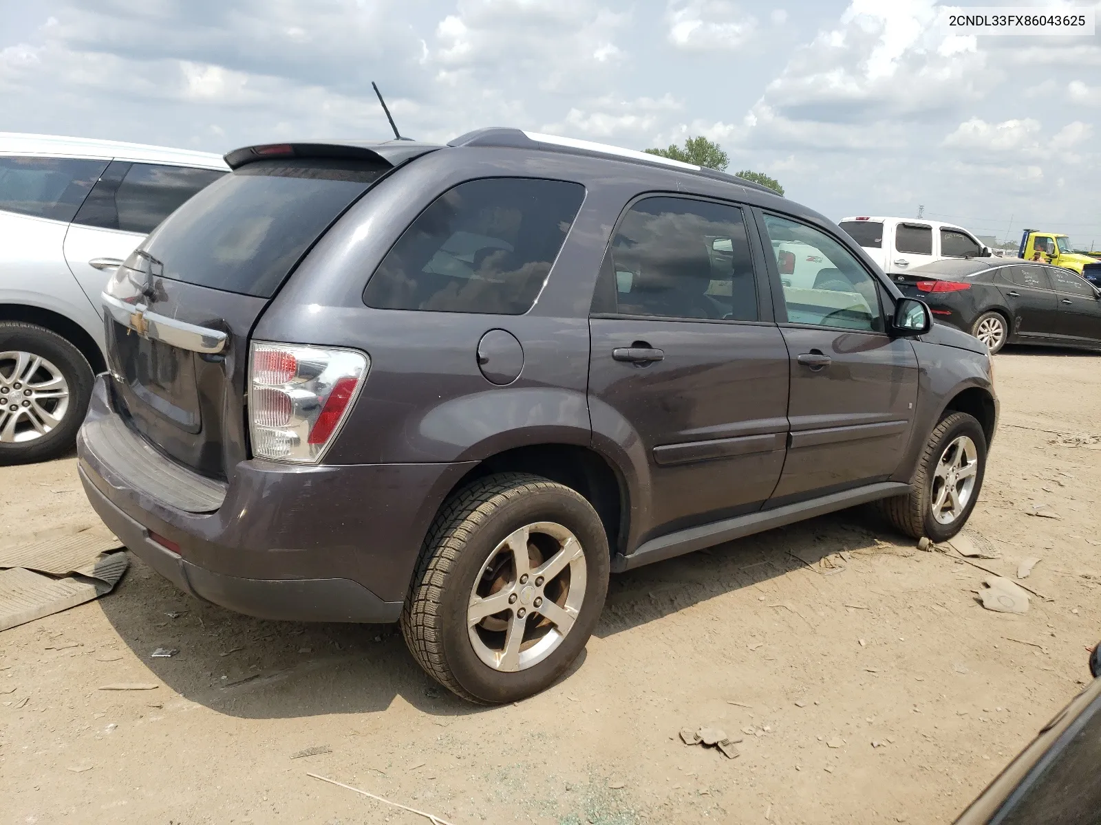 2CNDL33FX86043625 2008 Chevrolet Equinox Lt