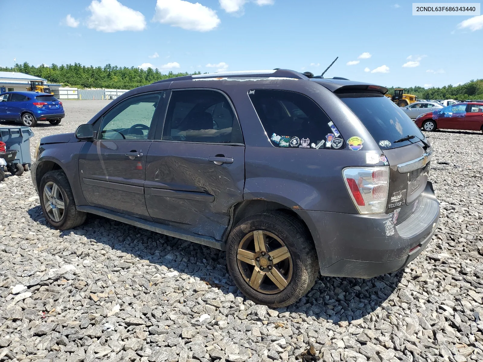 2008 Chevrolet Equinox Lt VIN: 2CNDL63F686343440 Lot: 64206014