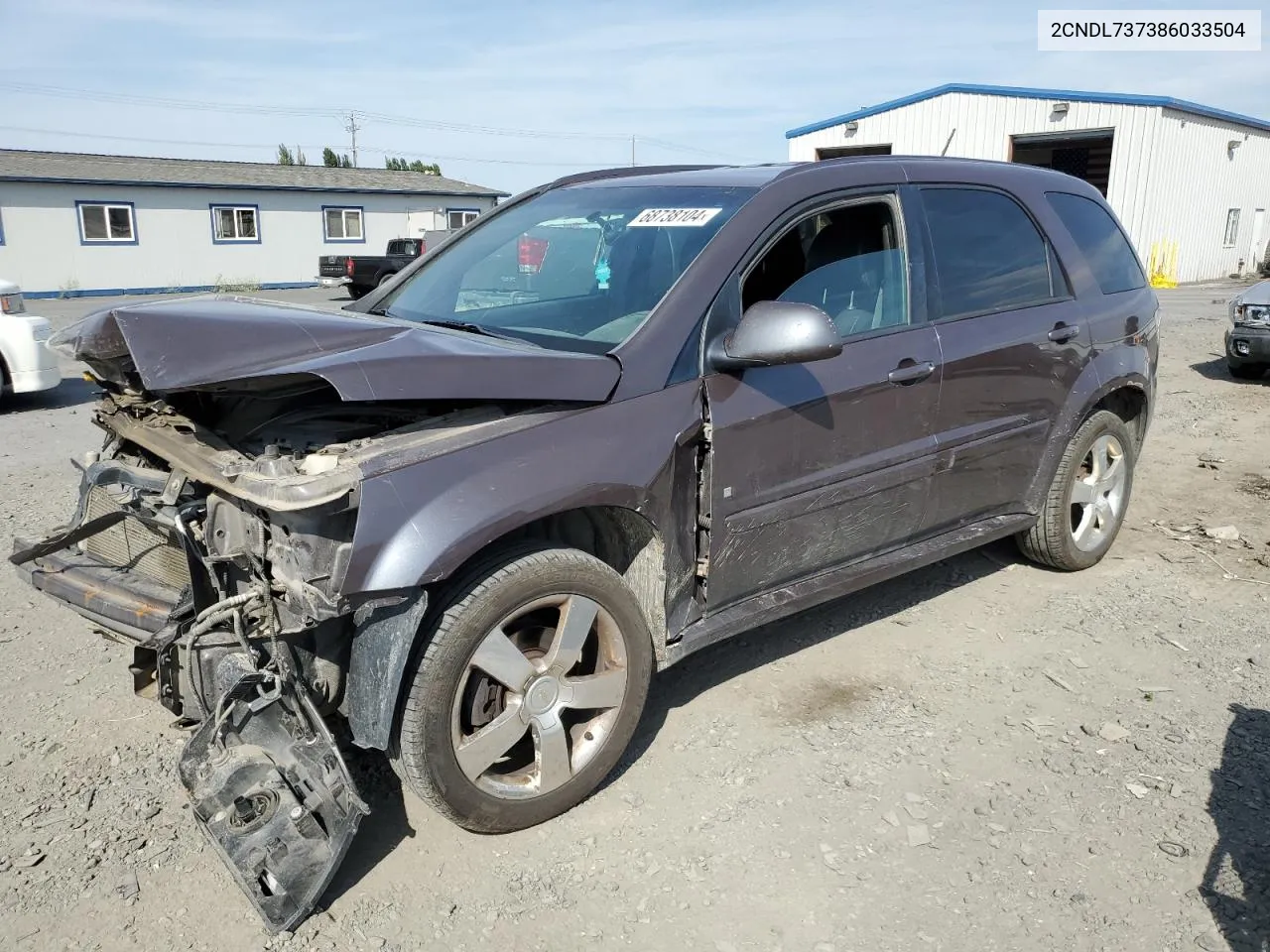 2008 Chevrolet Equinox Sport VIN: 2CNDL737386033504 Lot: 68738104