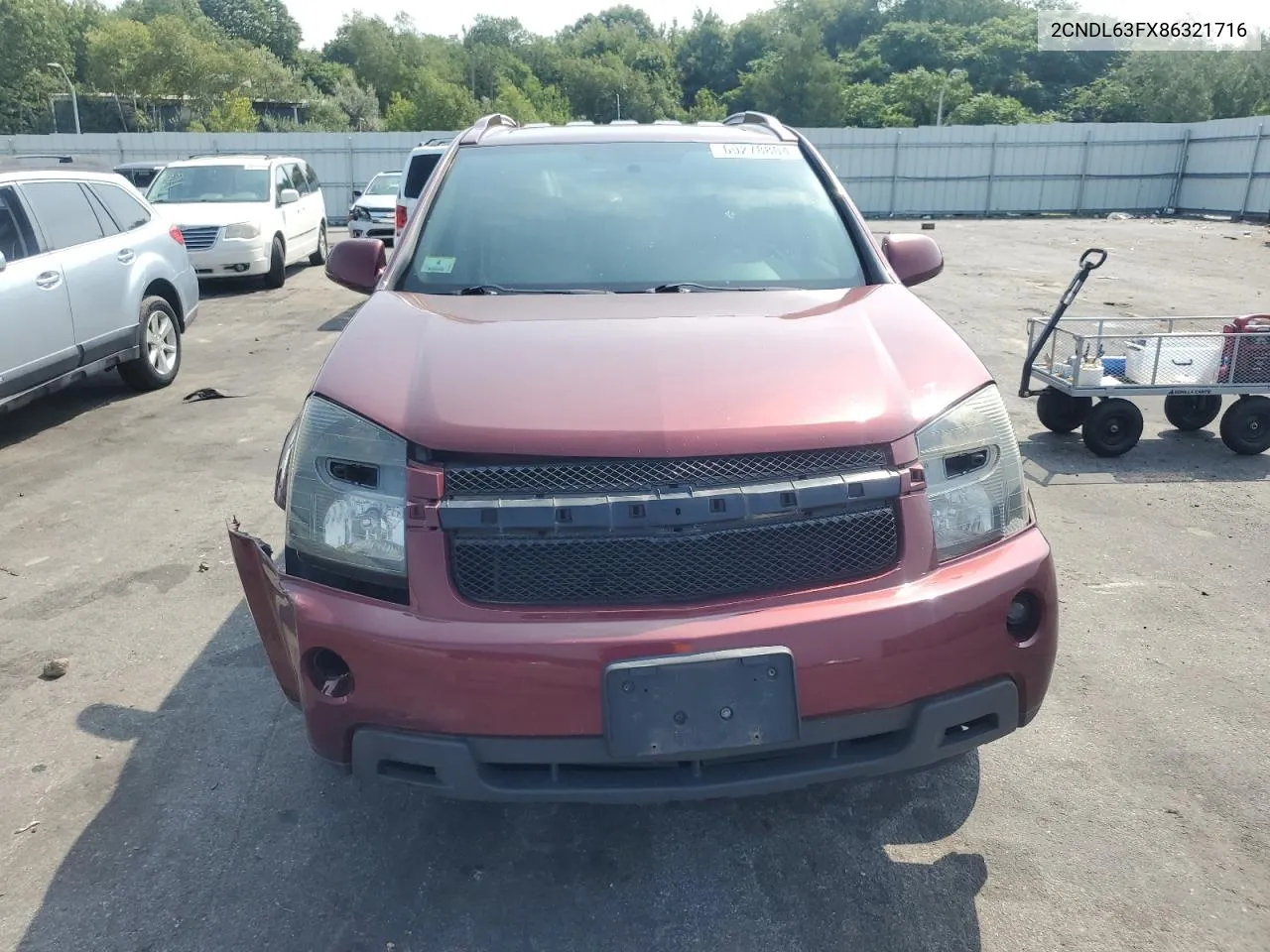 2008 Chevrolet Equinox Lt VIN: 2CNDL63FX86321716 Lot: 69278804