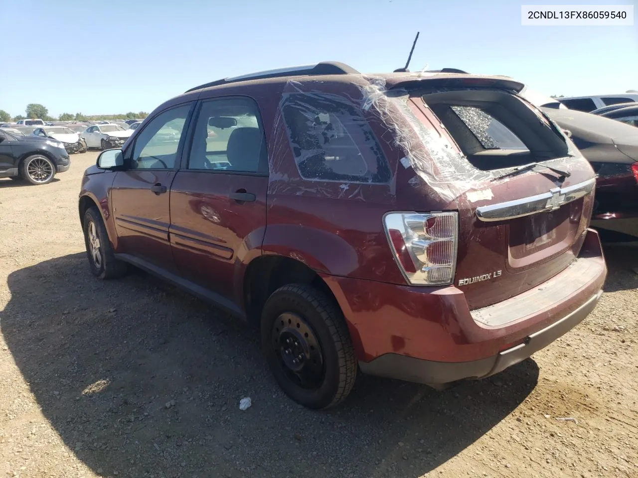 2008 Chevrolet Equinox Ls VIN: 2CNDL13FX86059540 Lot: 69664324