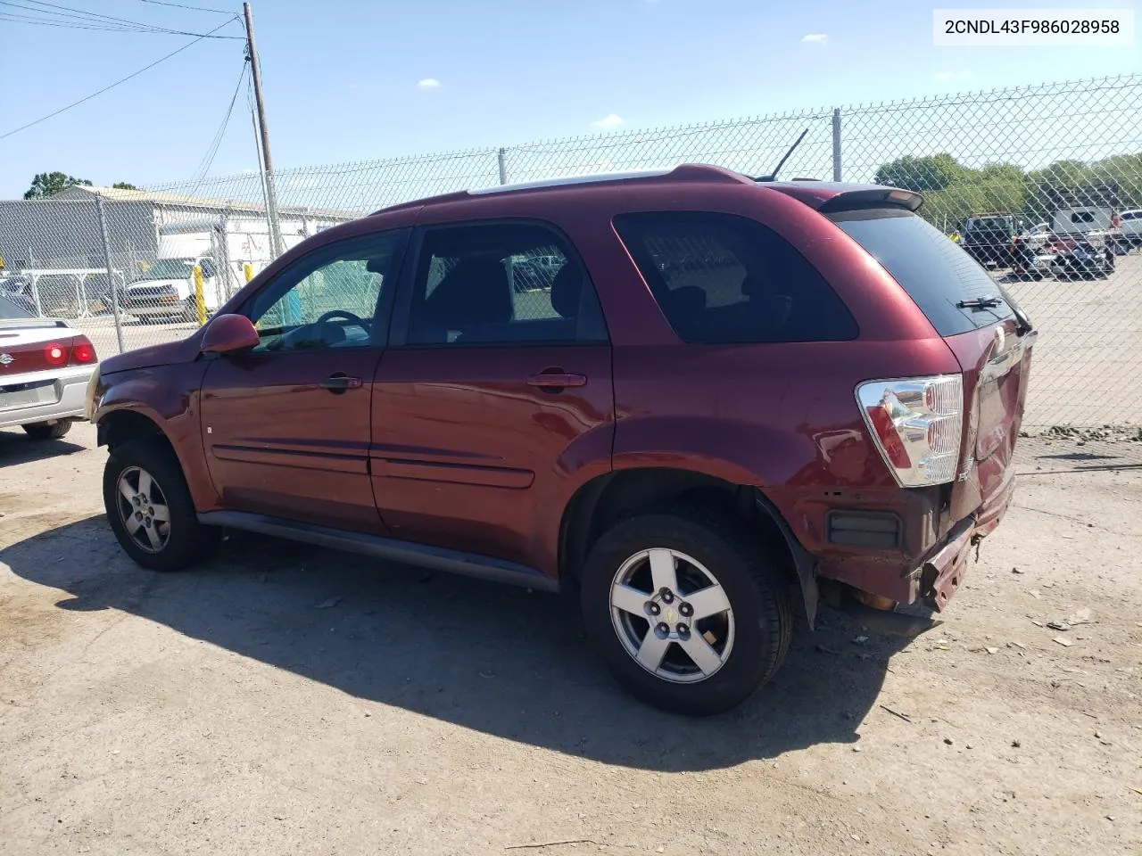 2008 Chevrolet Equinox Lt VIN: 2CNDL43F986028958 Lot: 70446824