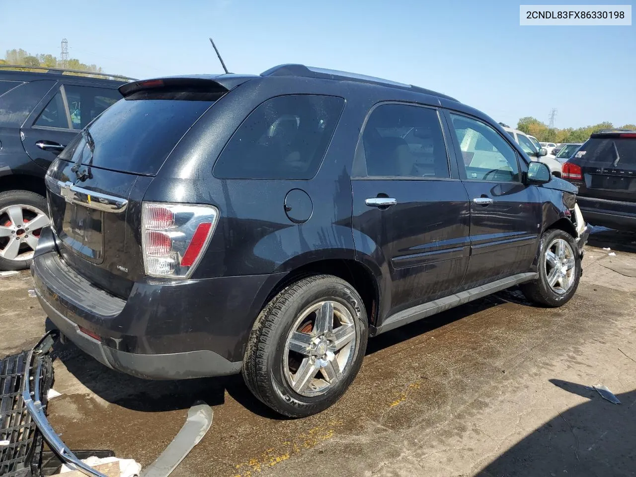 2008 Chevrolet Equinox Ltz VIN: 2CNDL83FX86330198 Lot: 71118944