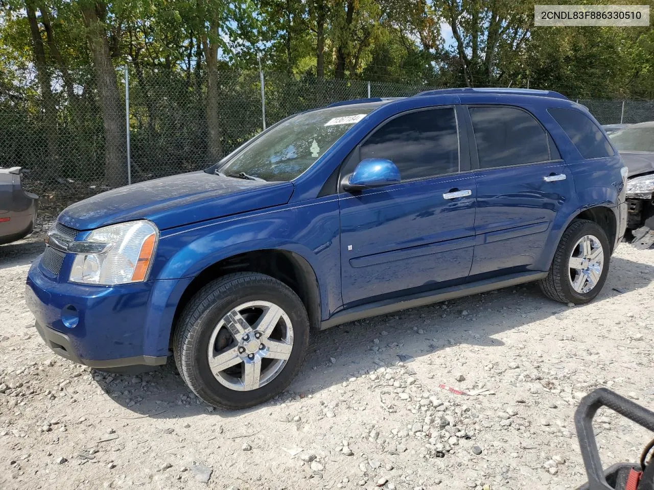 2008 Chevrolet Equinox Ltz VIN: 2CNDL83F886330510 Lot: 71367184