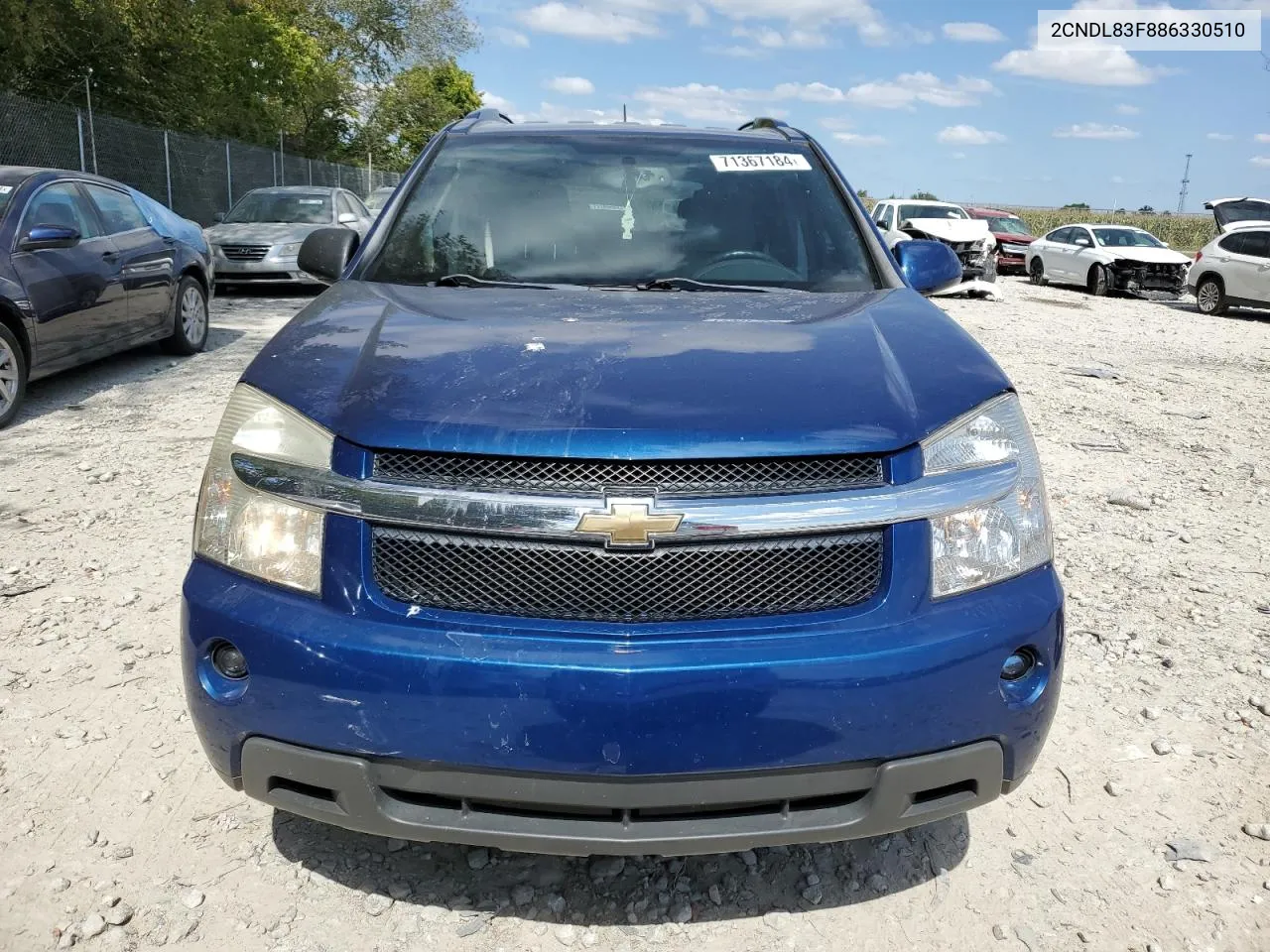 2008 Chevrolet Equinox Ltz VIN: 2CNDL83F886330510 Lot: 71367184