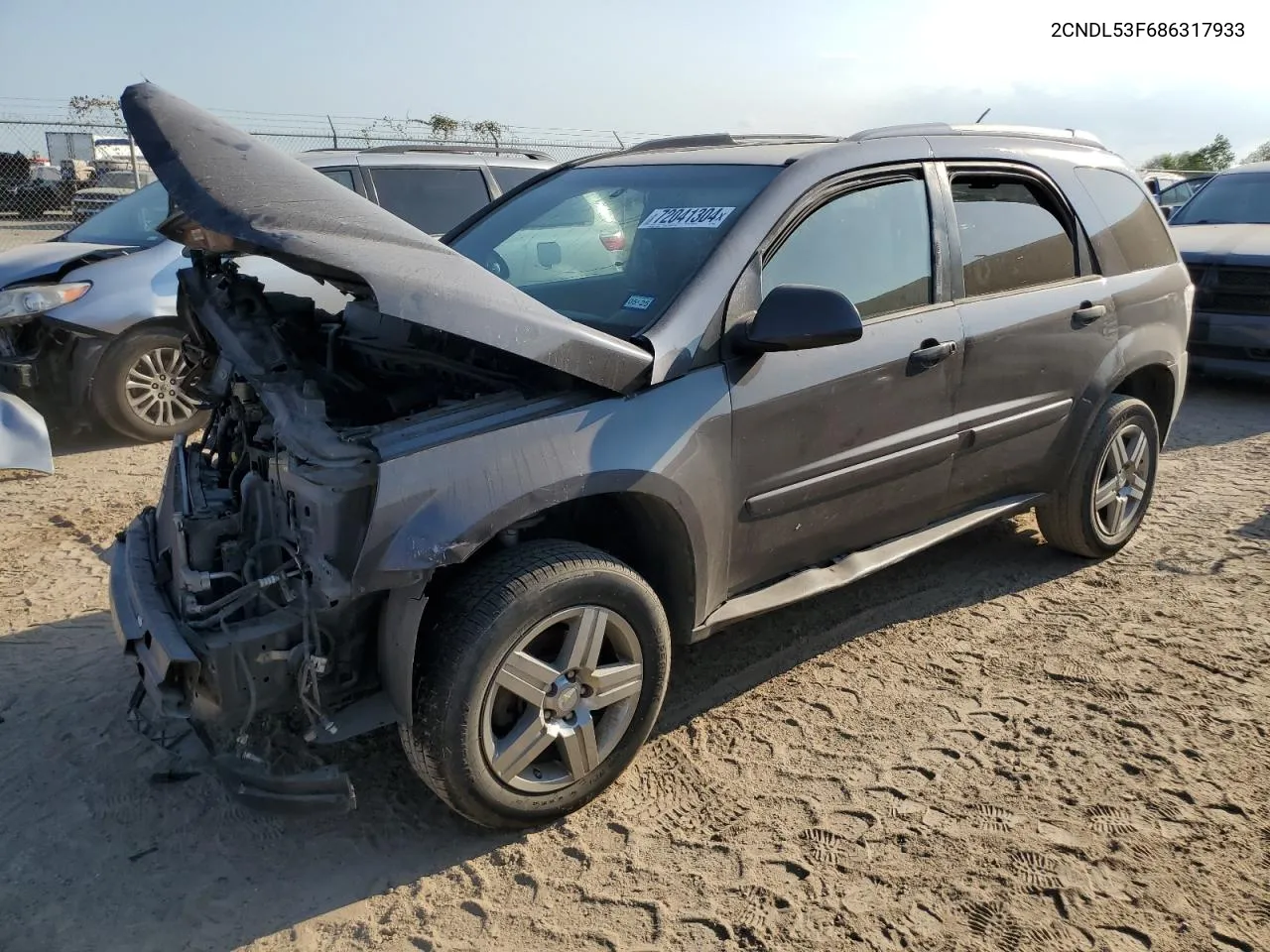 2008 Chevrolet Equinox Lt VIN: 2CNDL53F686317933 Lot: 72041304