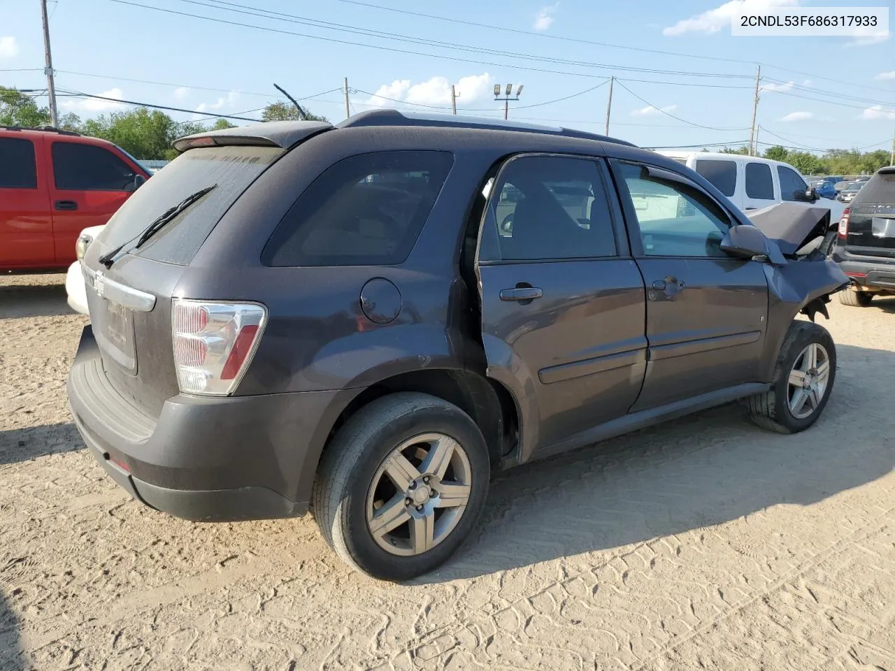 2008 Chevrolet Equinox Lt VIN: 2CNDL53F686317933 Lot: 72041304