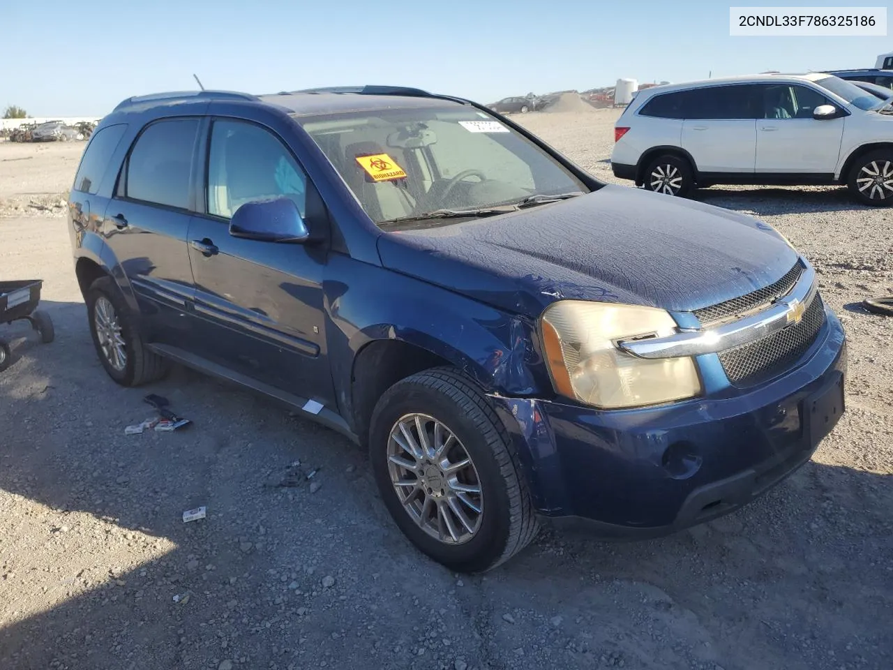 2008 Chevrolet Equinox Lt VIN: 2CNDL33F786325186 Lot: 73670304