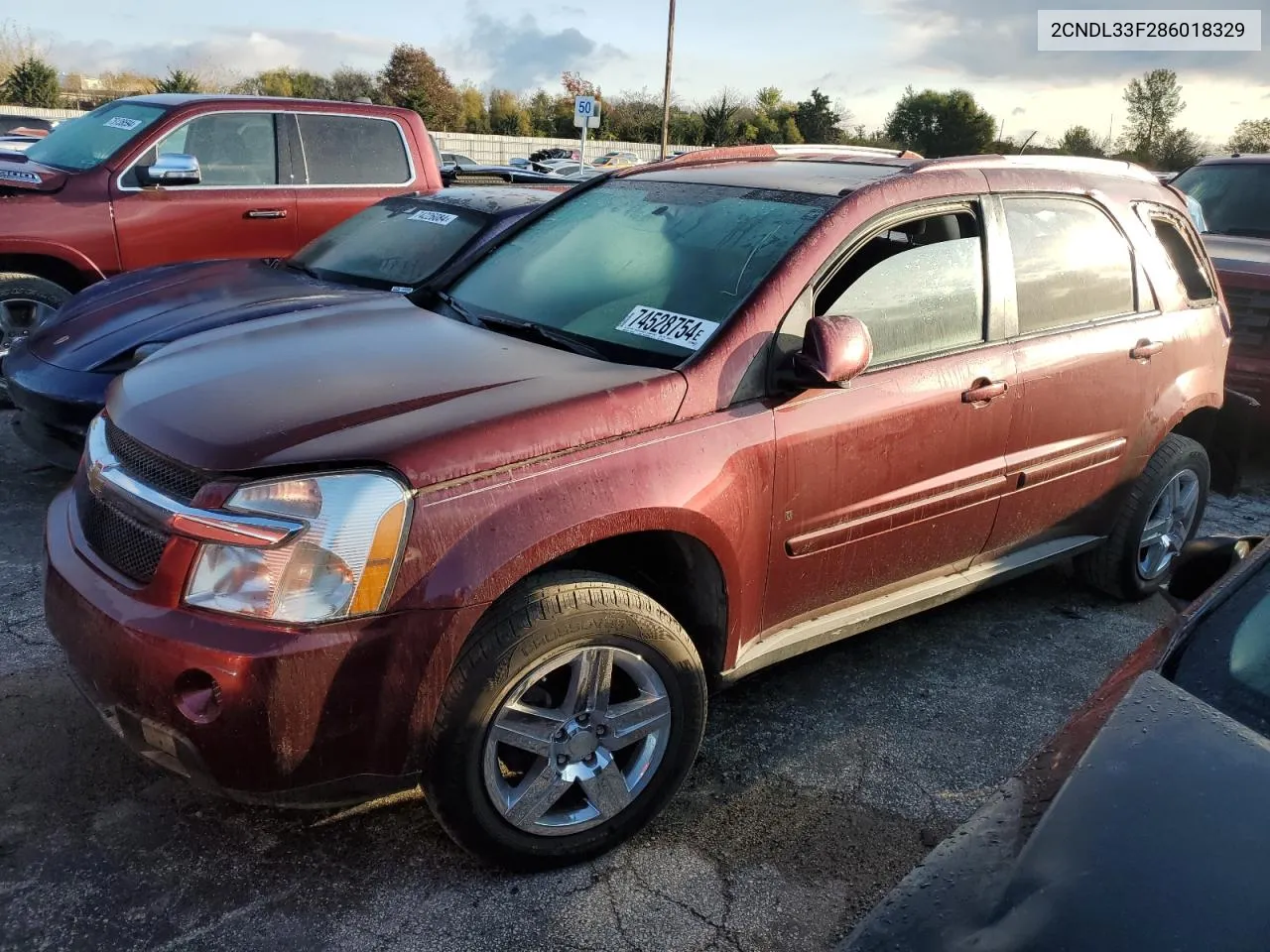 2CNDL33F286018329 2008 Chevrolet Equinox Lt