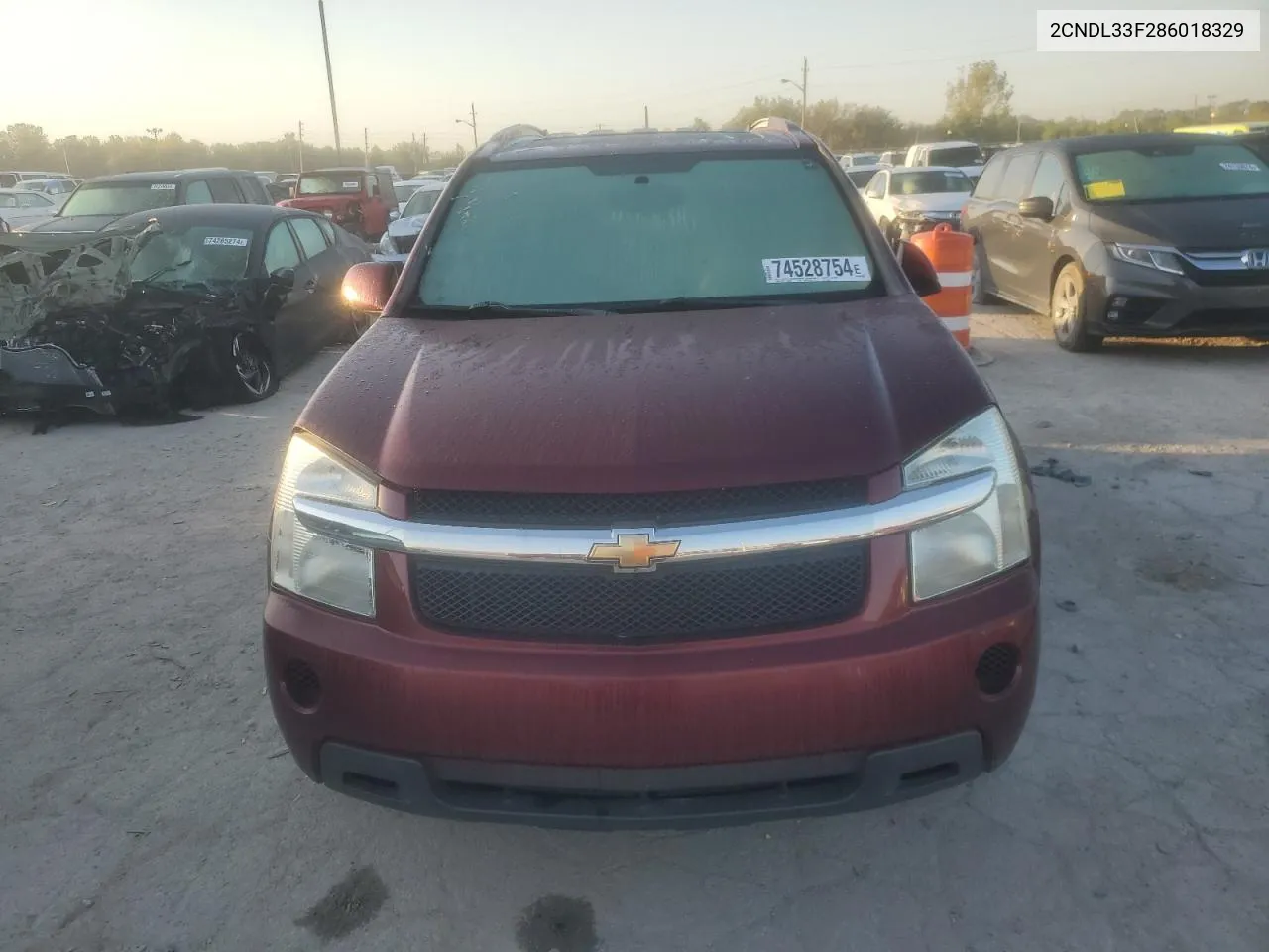 2008 Chevrolet Equinox Lt VIN: 2CNDL33F286018329 Lot: 74528754