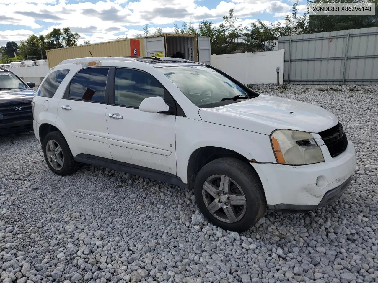 2008 Chevrolet Equinox Ltz VIN: 2CNDL83FX86296148 Lot: 74897464