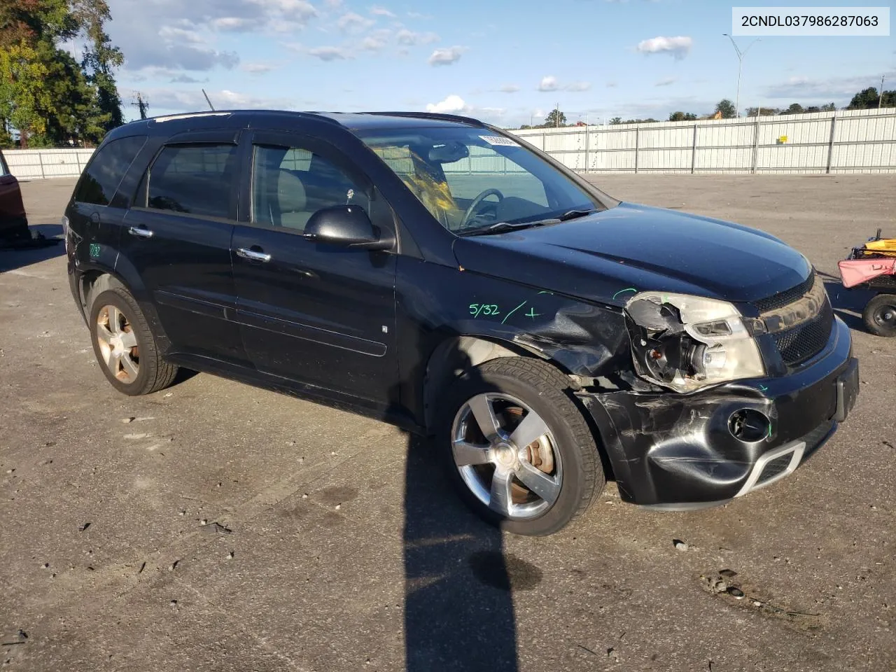 2008 Chevrolet Equinox Sport VIN: 2CNDL037986287063 Lot: 76268894