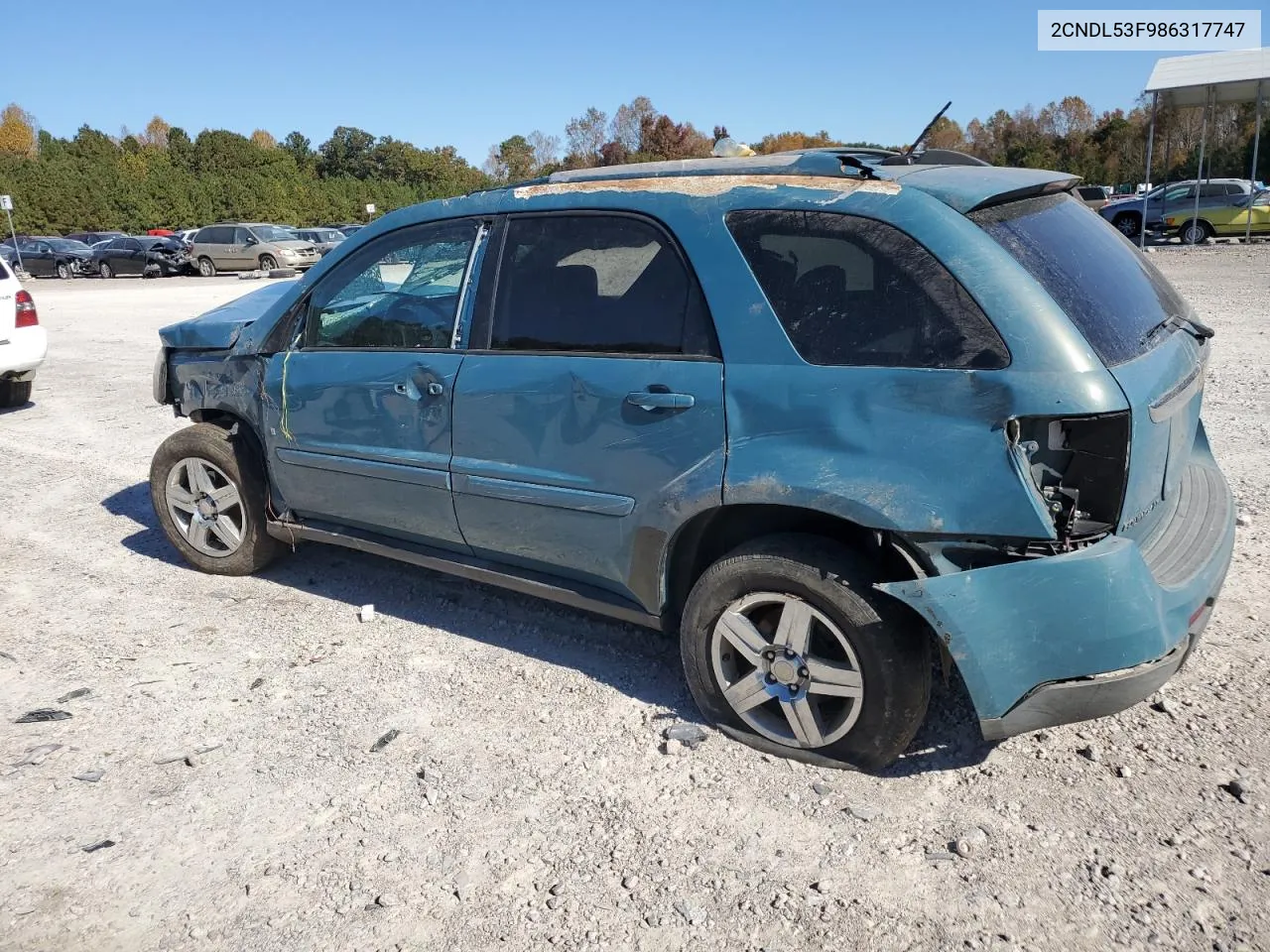 2008 Chevrolet Equinox Lt VIN: 2CNDL53F986317747 Lot: 77372004