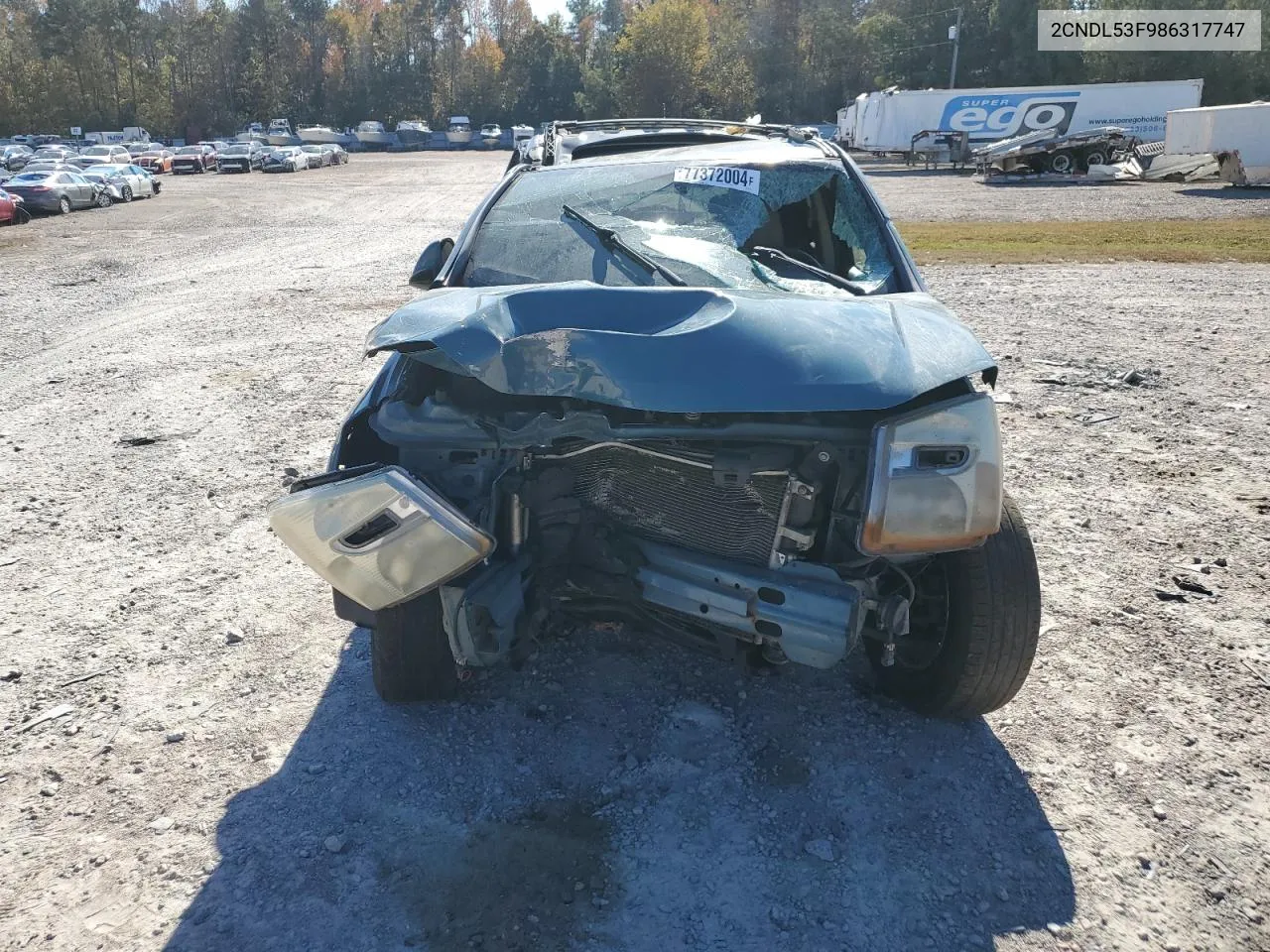 2008 Chevrolet Equinox Lt VIN: 2CNDL53F986317747 Lot: 77372004