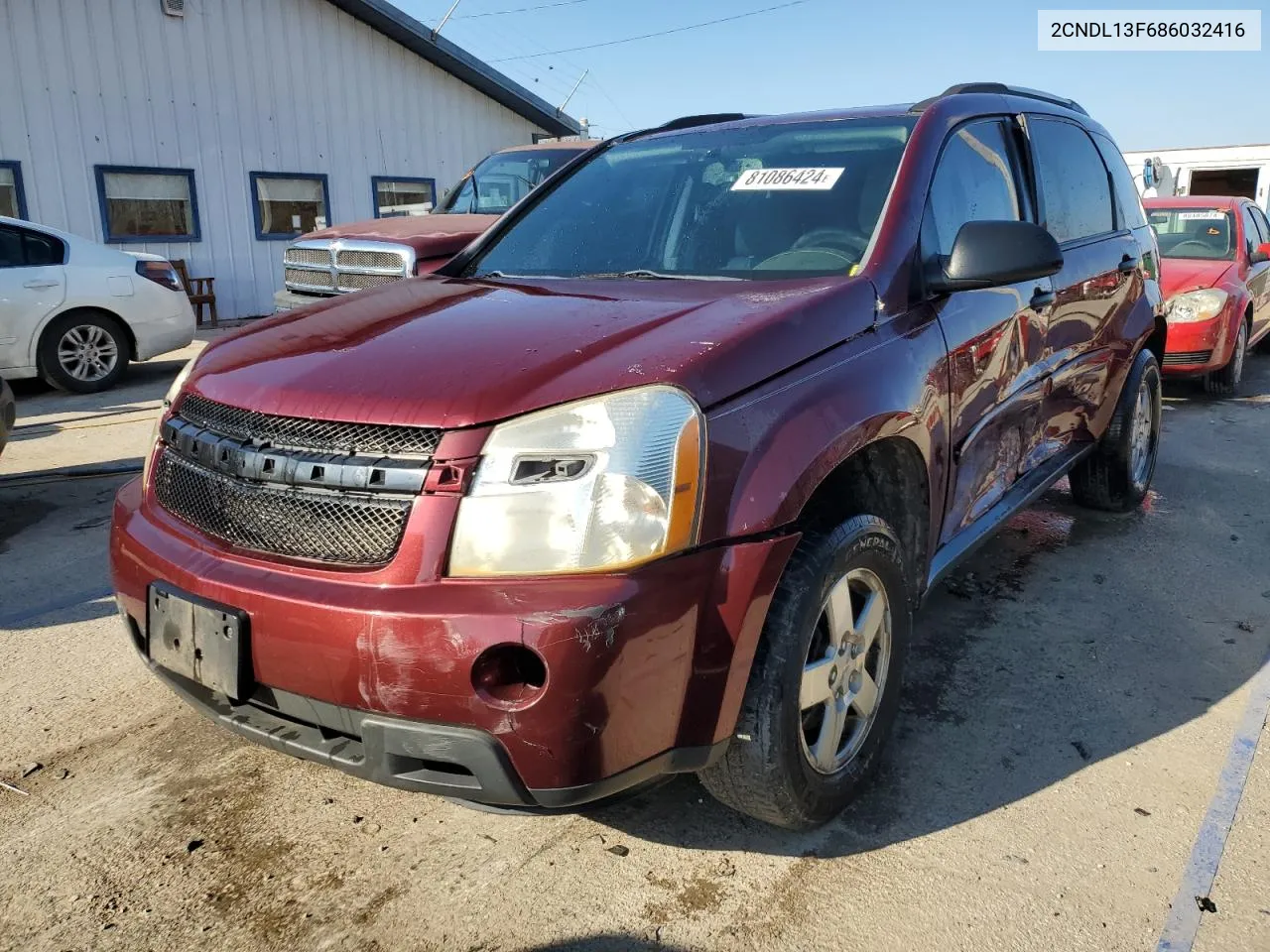 2008 Chevrolet Equinox Ls VIN: 2CNDL13F686032416 Lot: 81086424