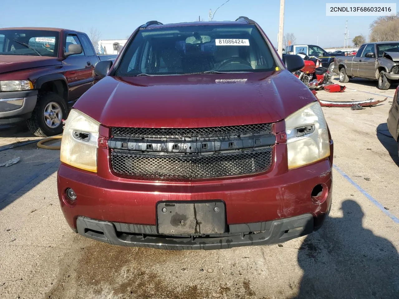 2008 Chevrolet Equinox Ls VIN: 2CNDL13F686032416 Lot: 81086424