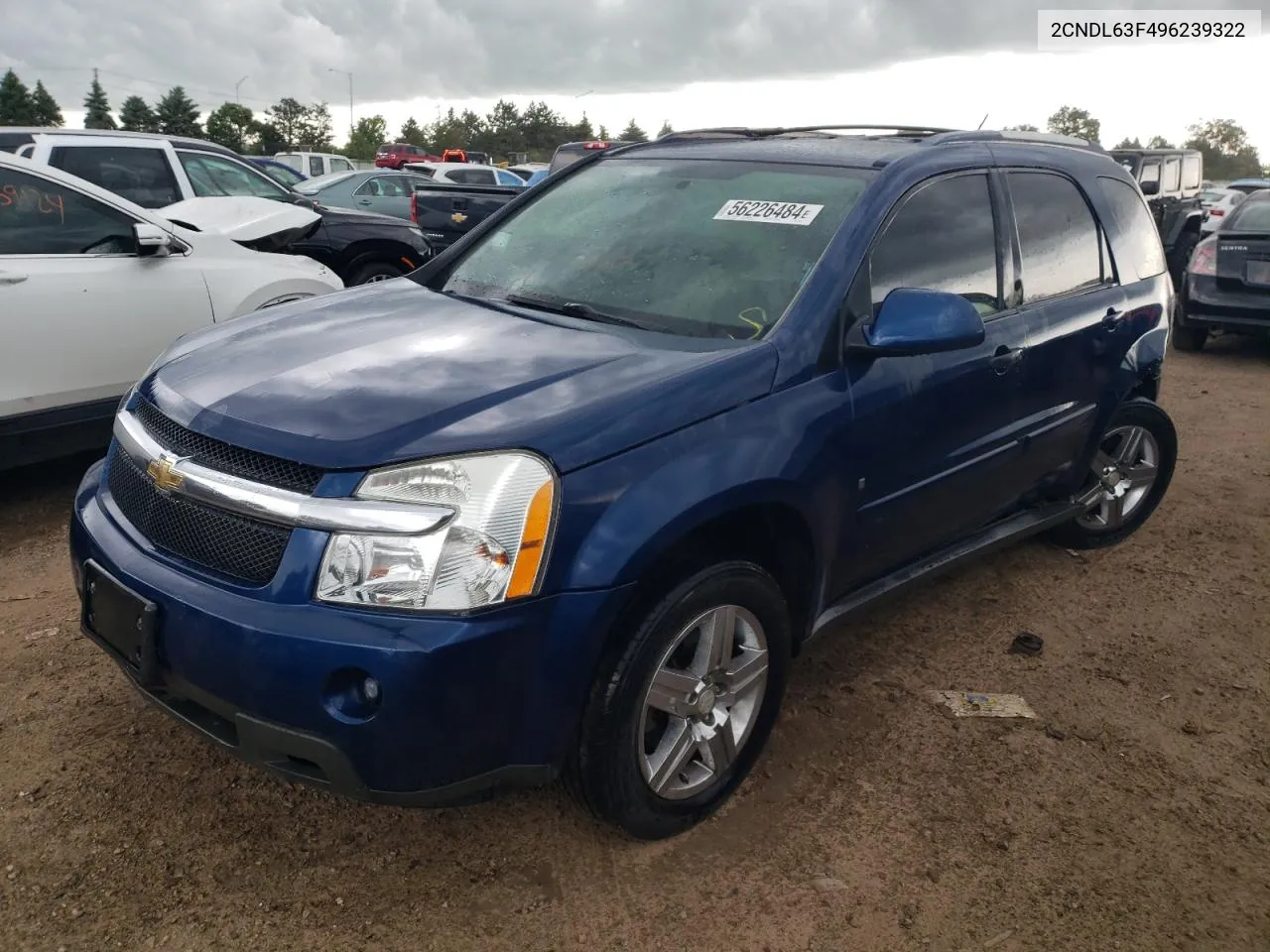 2009 Chevrolet Equinox Lt VIN: 2CNDL63F496239322 Lot: 56226484