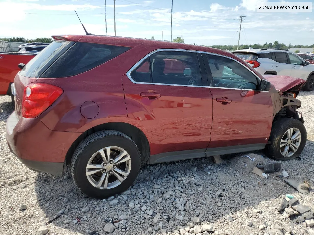 2CNALBEWXA6205950 2010 Chevrolet Equinox Ls