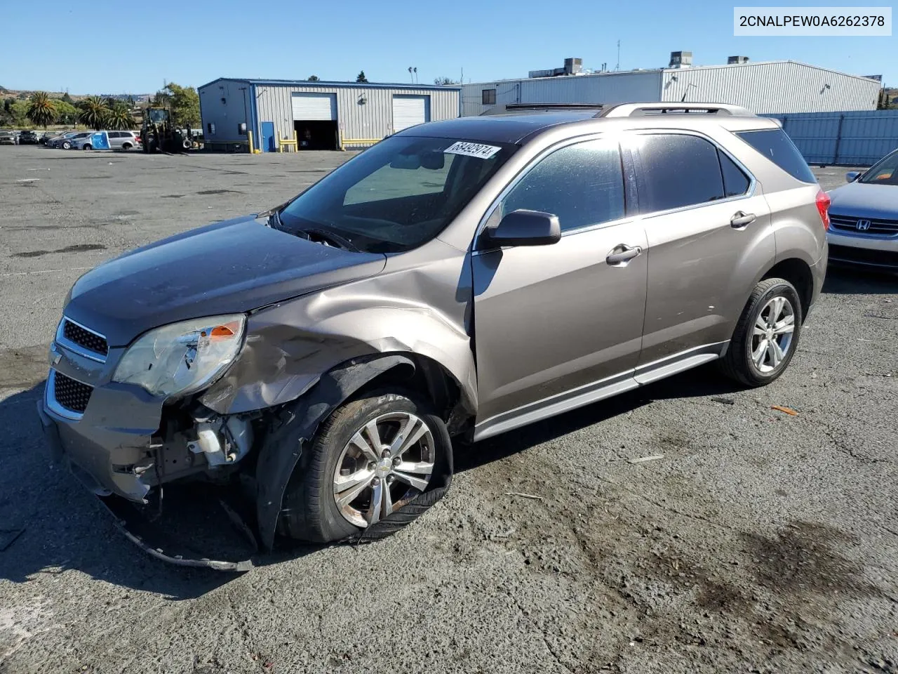 2010 Chevrolet Equinox Lt VIN: 2CNALPEW0A6262378 Lot: 68492974