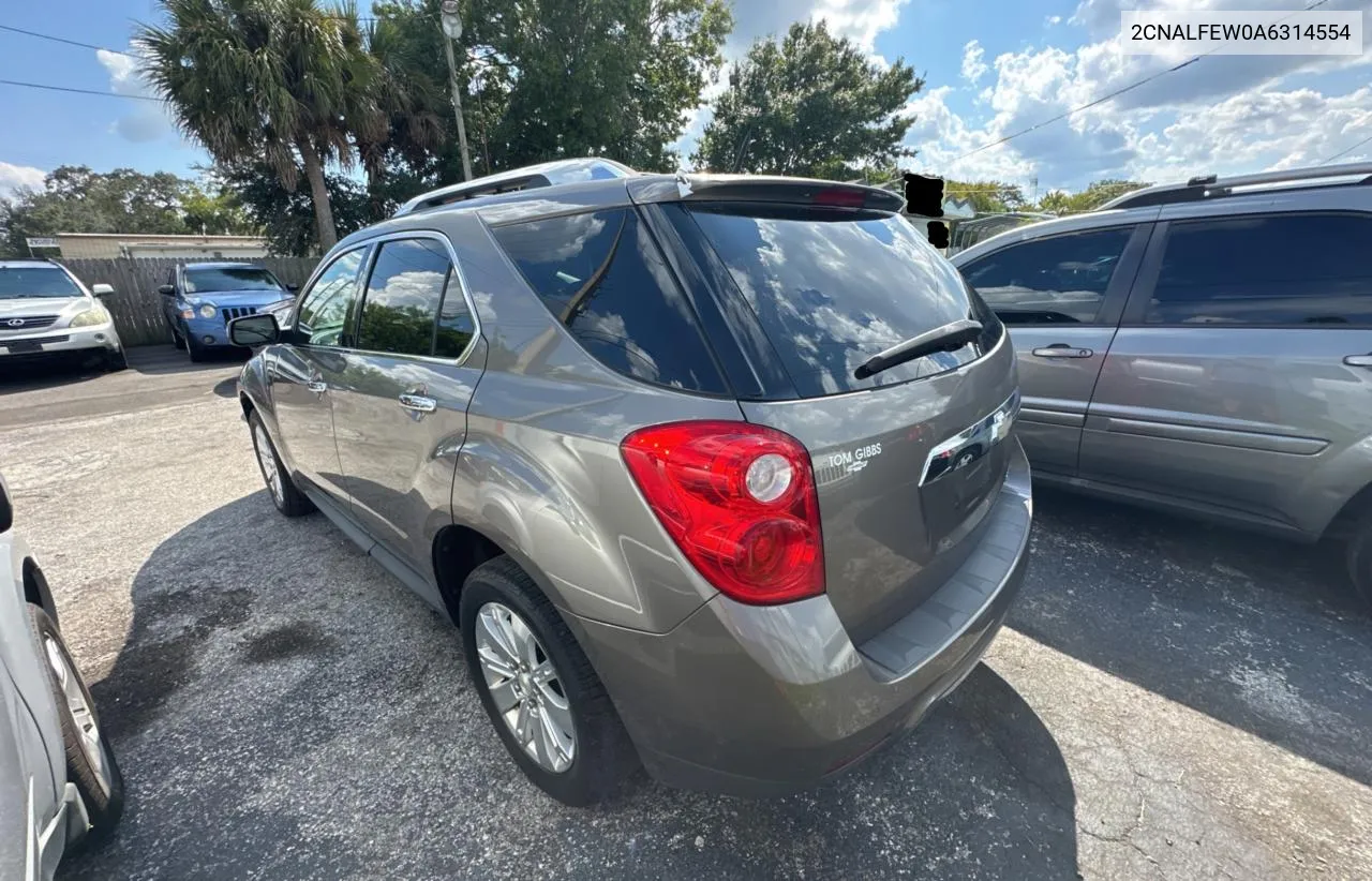 2010 Chevrolet Equinox Ltz VIN: 2CNALFEW0A6314554 Lot: 72433014