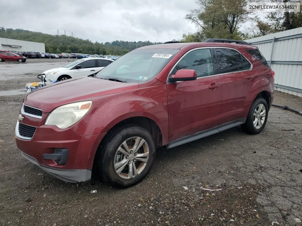 2010 Chevrolet Equinox Lt VIN: 2CNFLEEW3A6344521 Lot: 72837984