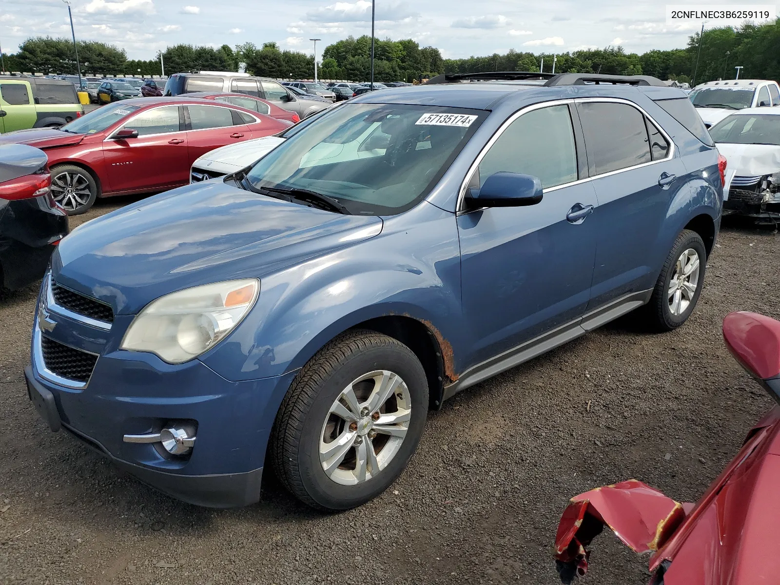 2011 Chevrolet Equinox Lt VIN: 2CNFLNEC3B6259119 Lot: 57135174