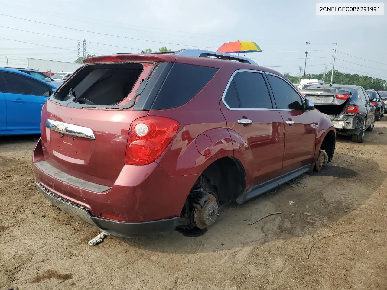 2011 Chevrolet Equinox Ltz VIN: 2CNFLGEC0B6291991 Lot: 59721274