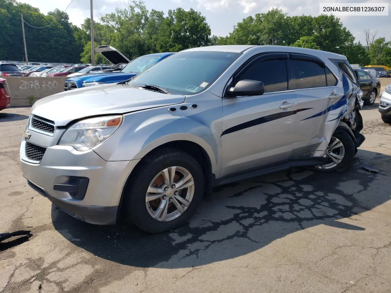 2011 Chevrolet Equinox Ls VIN: 2GNALBEC8B1236307 Lot: 61623314