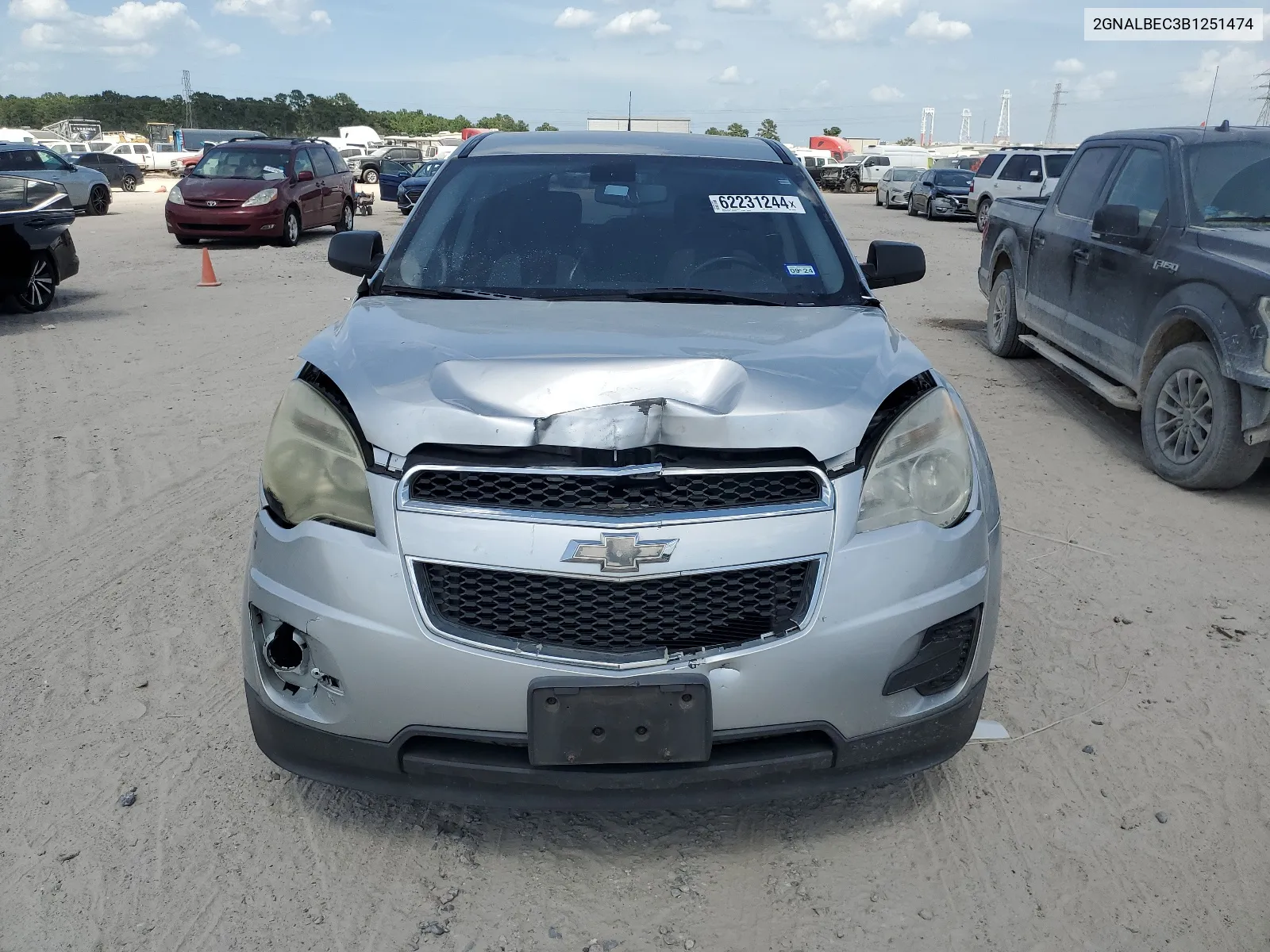 2011 Chevrolet Equinox Ls VIN: 2GNALBEC3B1251474 Lot: 62231244