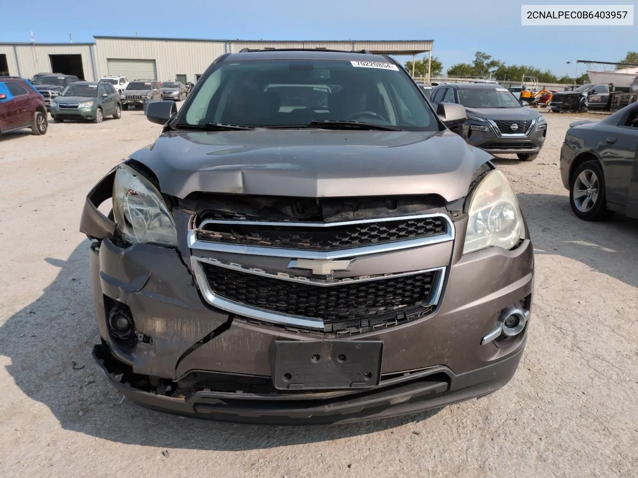 2011 Chevrolet Equinox Lt VIN: 2CNALPEC0B6403957 Lot: 70220854