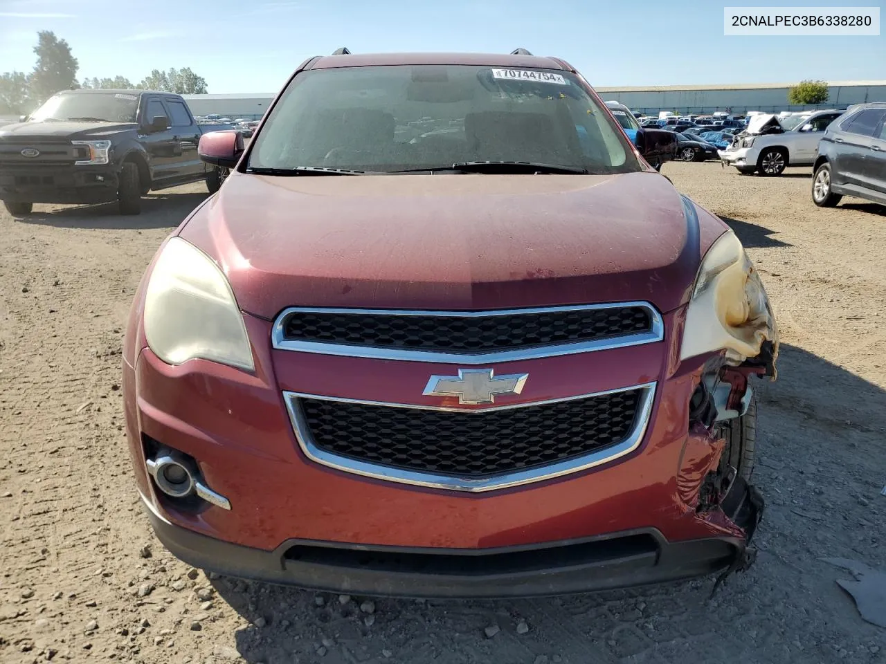 2011 Chevrolet Equinox Lt VIN: 2CNALPEC3B6338280 Lot: 70744754