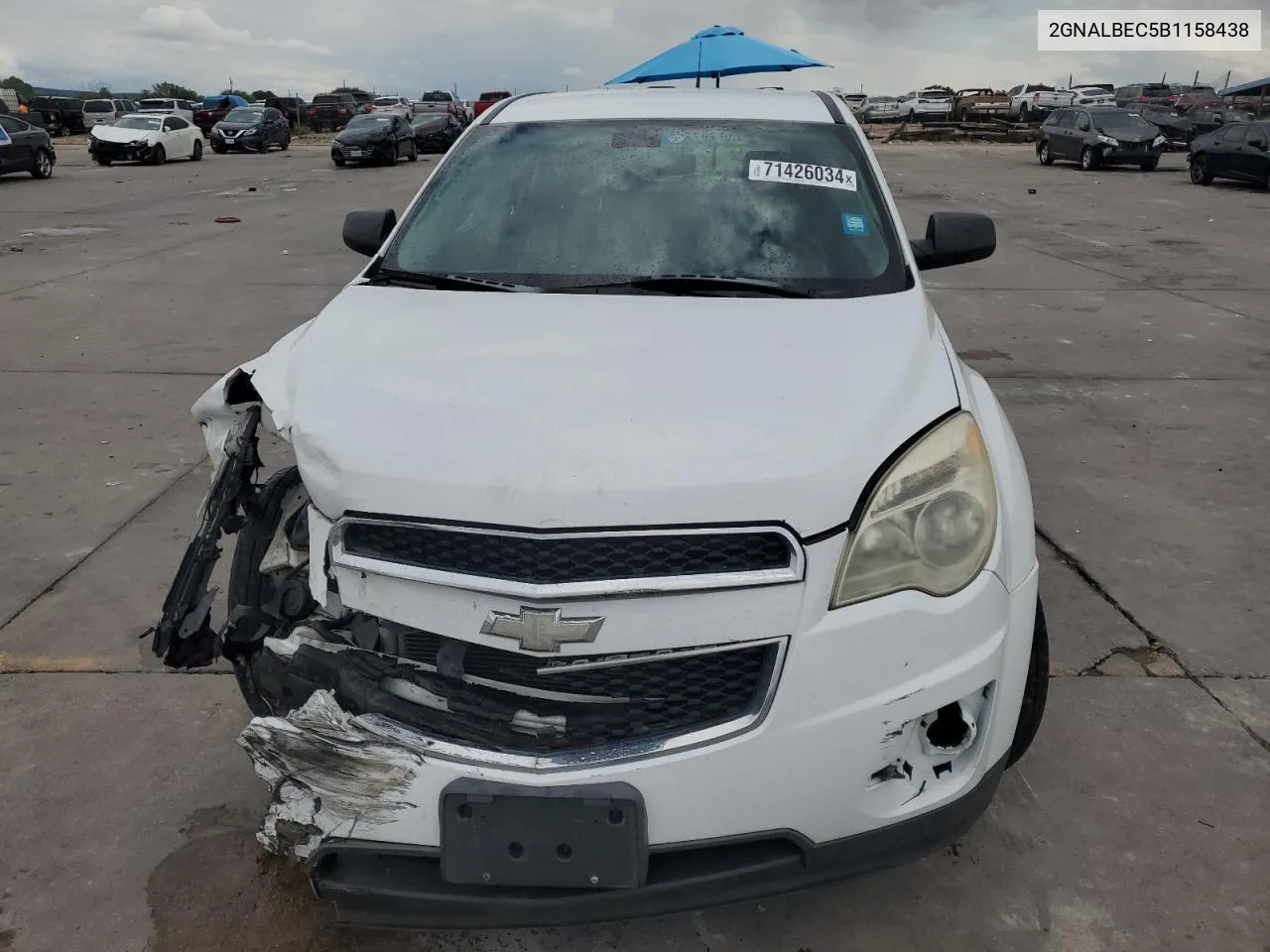 2011 Chevrolet Equinox Ls VIN: 2GNALBEC5B1158438 Lot: 71426034