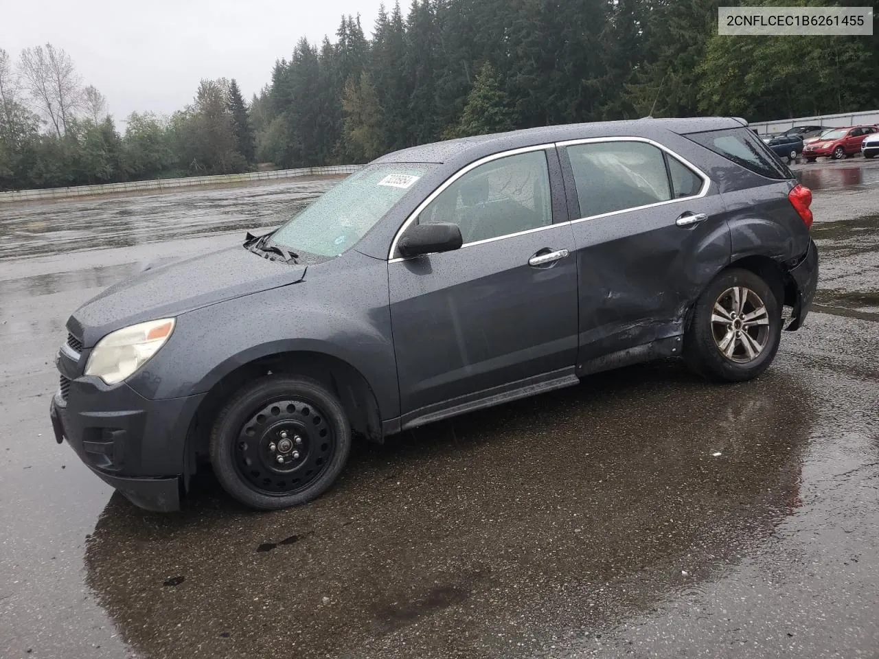 2CNFLCEC1B6261455 2011 Chevrolet Equinox Ls