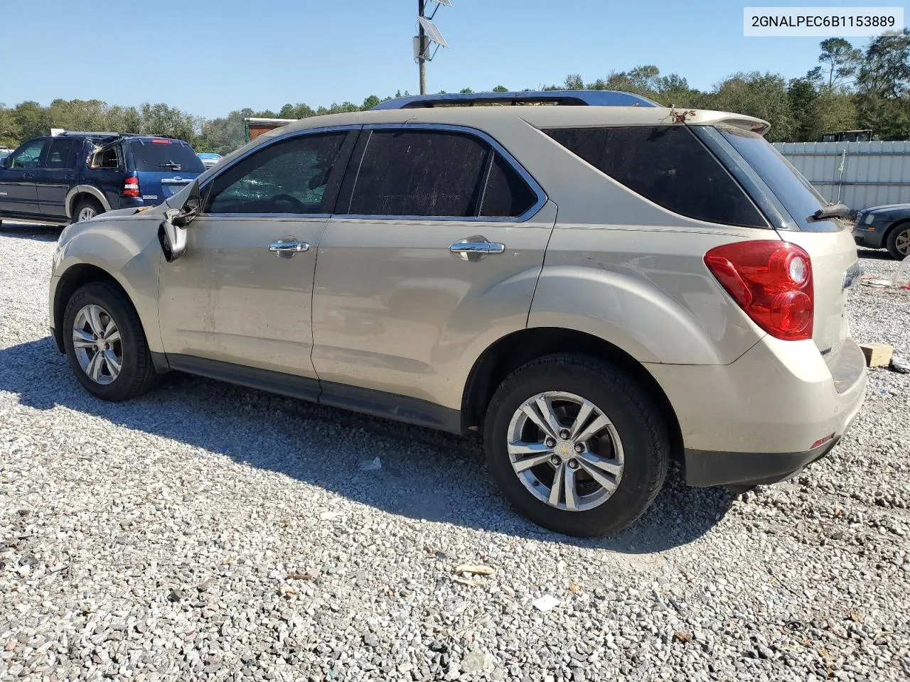 2011 Chevrolet Equinox Lt VIN: 2GNALPEC6B1153889 Lot: 74921574