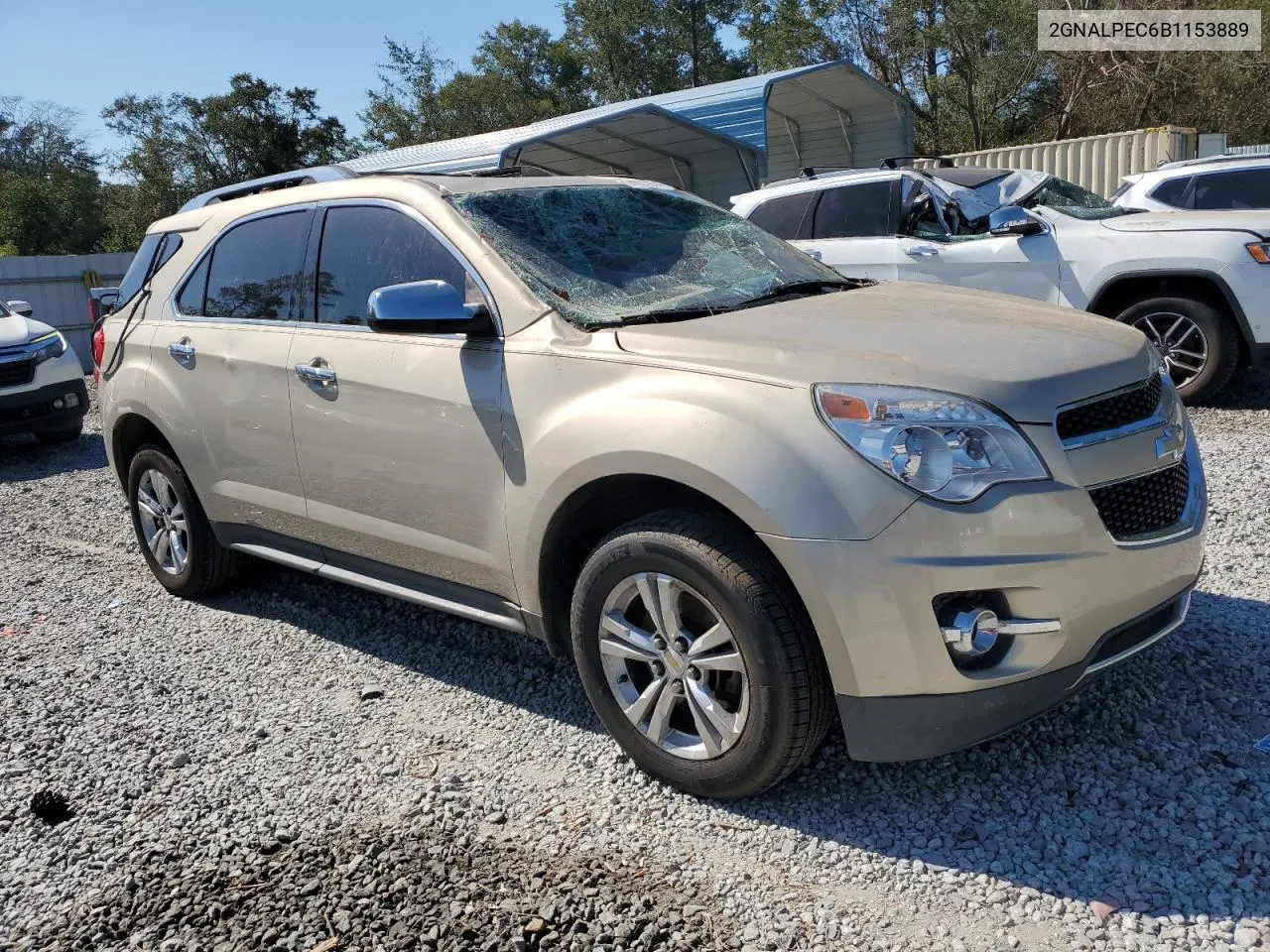 2011 Chevrolet Equinox Lt VIN: 2GNALPEC6B1153889 Lot: 74921574