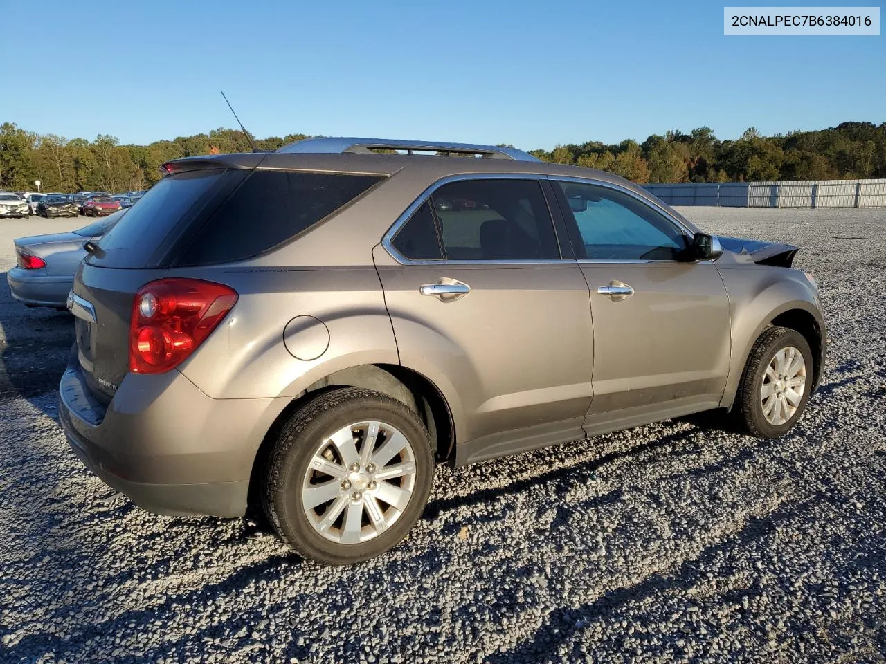 2011 Chevrolet Equinox Lt VIN: 2CNALPEC7B6384016 Lot: 75474134