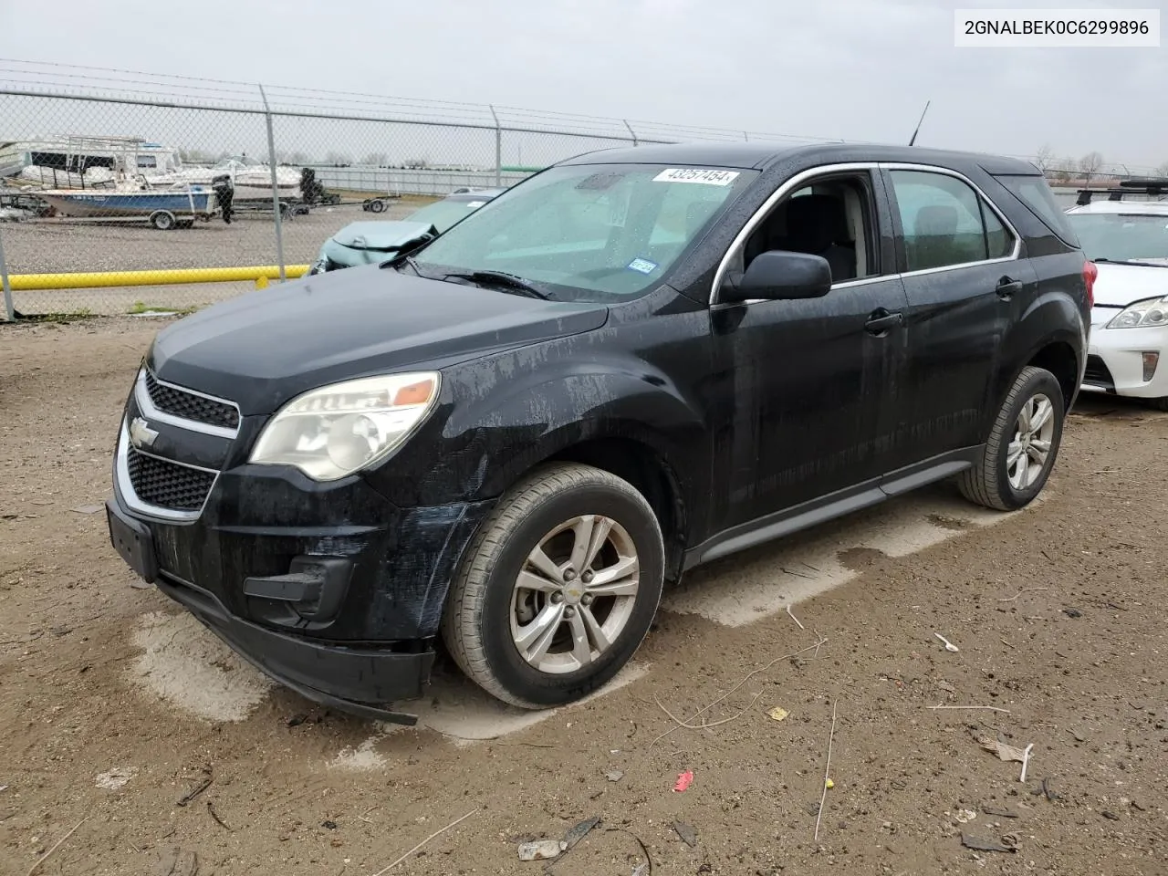 2012 Chevrolet Equinox Ls VIN: 2GNALBEK0C6299896 Lot: 43257454