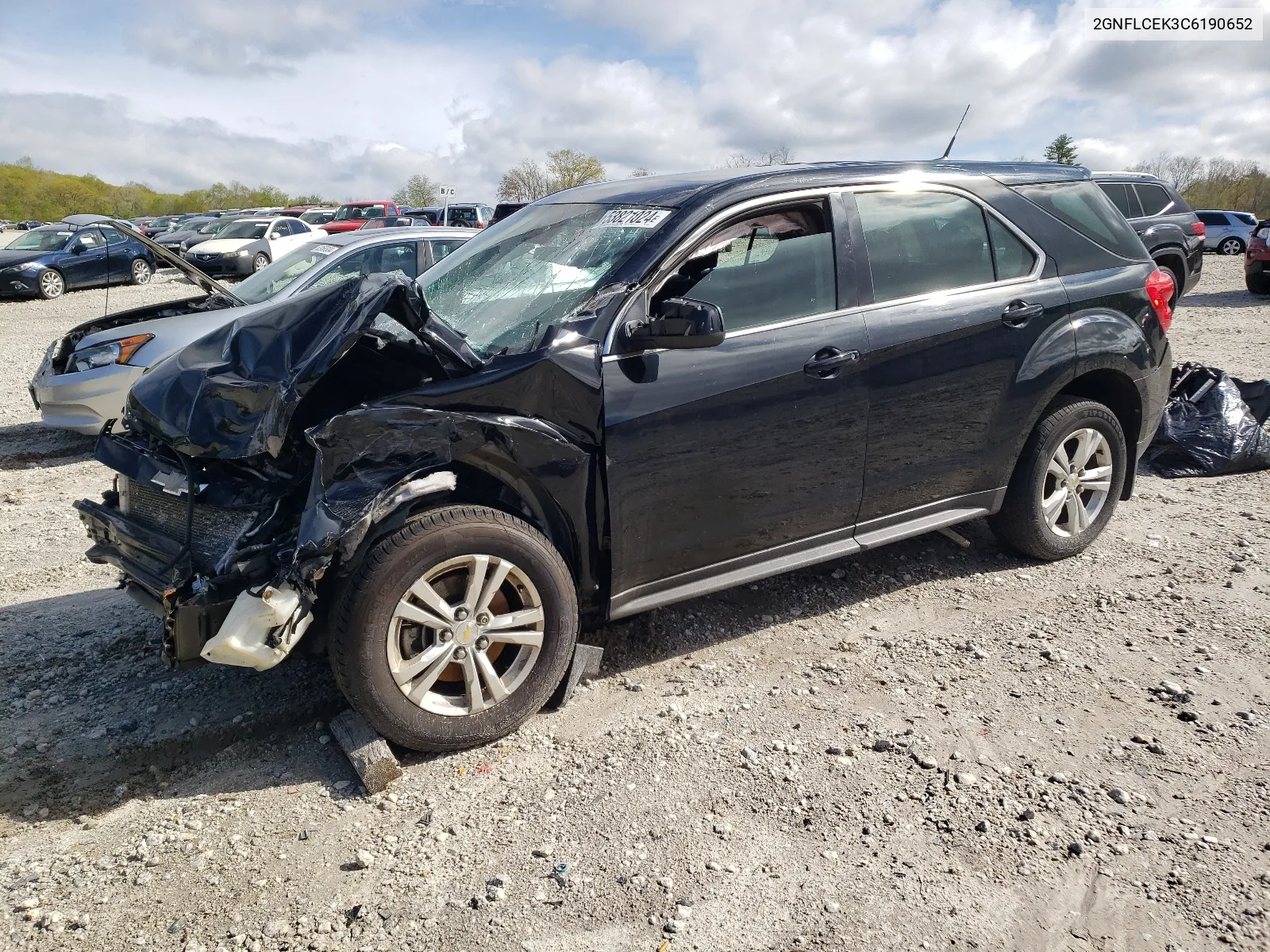 2012 Chevrolet Equinox Ls VIN: 2GNFLCEK3C6190652 Lot: 53821024