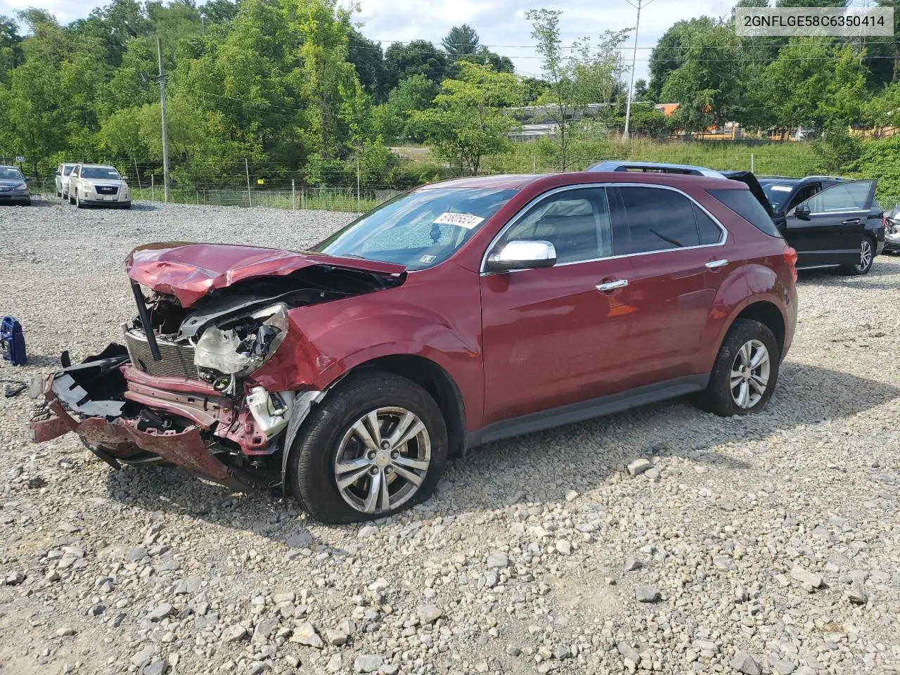 2012 Chevrolet Equinox Ltz VIN: 2GNFLGE58C6350414 Lot: 61805524