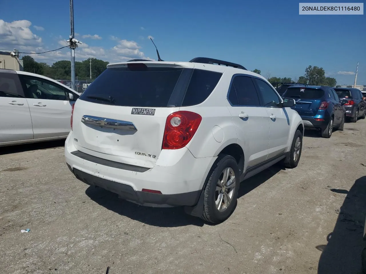 2012 Chevrolet Equinox Lt VIN: 2GNALDEK8C1116480 Lot: 62445104