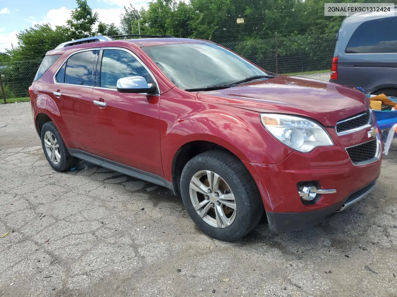 2012 Chevrolet Equinox Ltz VIN: 2GNALFEK9C1312424 Lot: 62504284