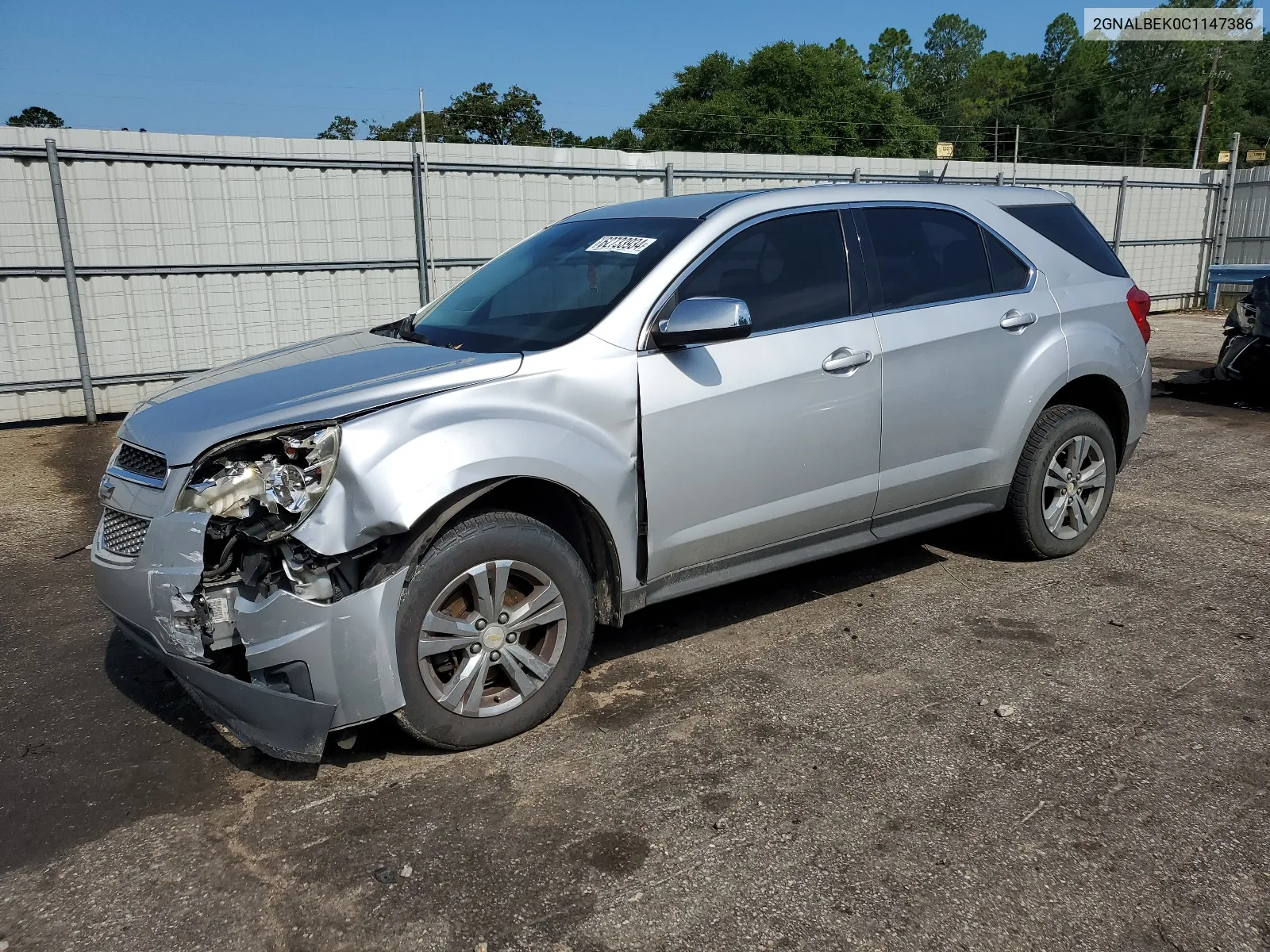 2012 Chevrolet Equinox Ls VIN: 2GNALBEK0C1147386 Lot: 62733934