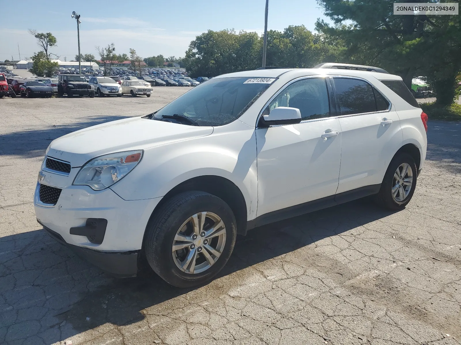 2012 Chevrolet Equinox Lt VIN: 2GNALDEK0C1294349 Lot: 67213924