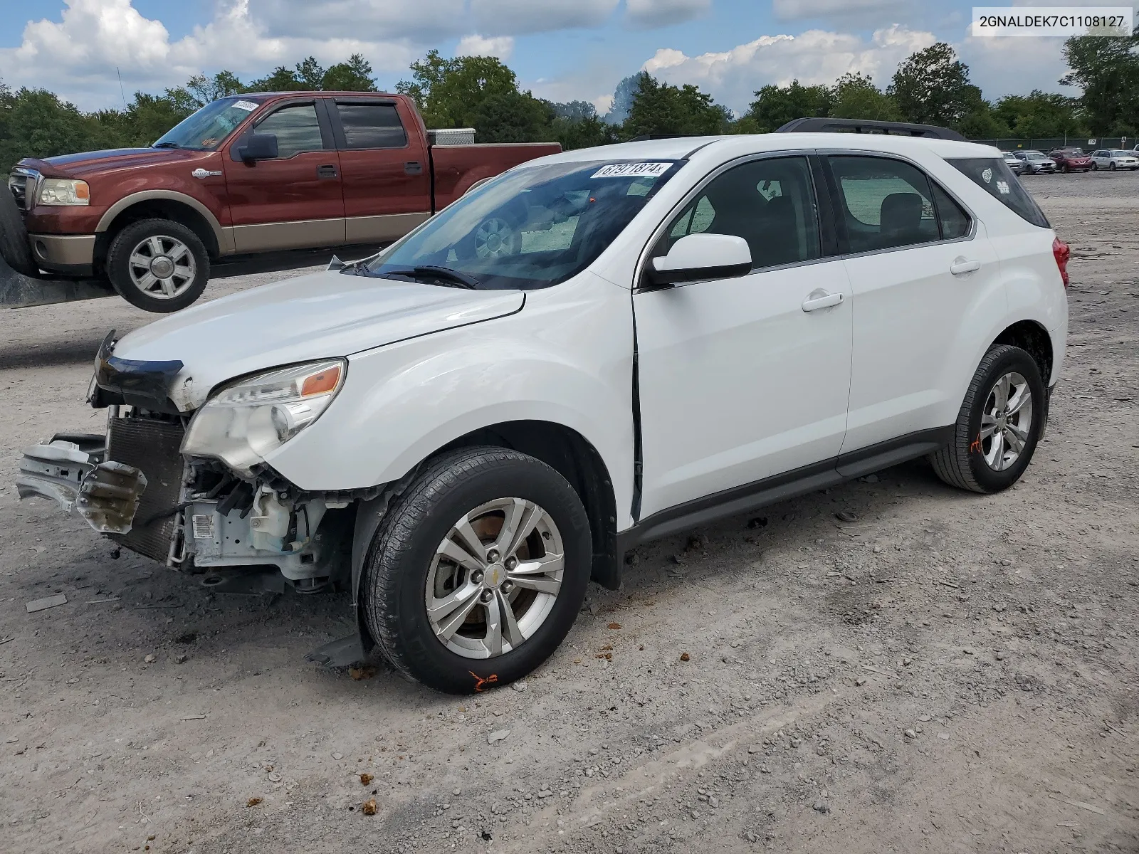 2012 Chevrolet Equinox Lt VIN: 2GNALDEK7C1108127 Lot: 67971874