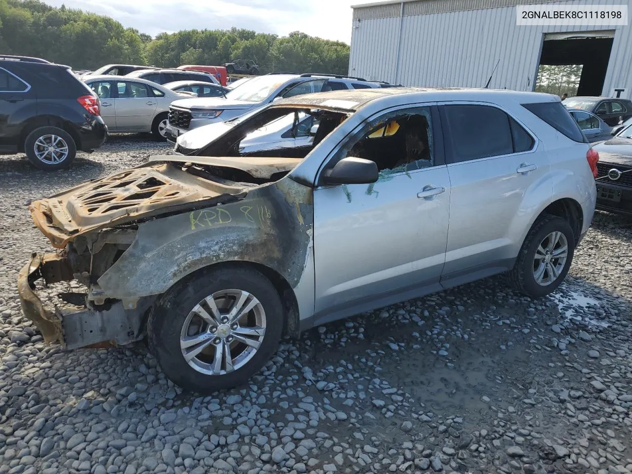 2012 Chevrolet Equinox Ls VIN: 2GNALBEK8C1118198 Lot: 68303964