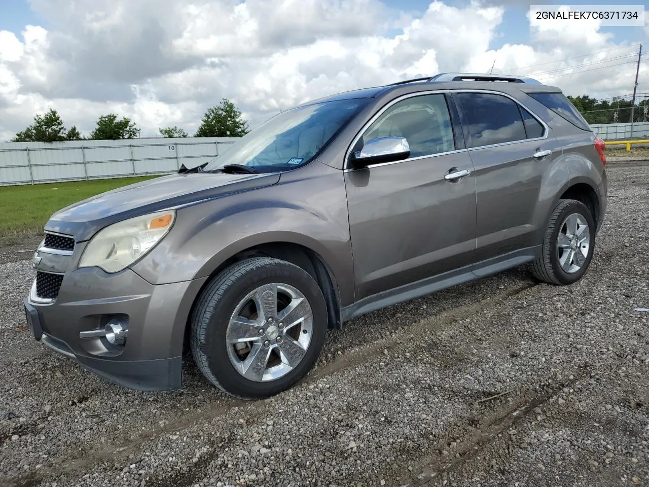 2012 Chevrolet Equinox Ltz VIN: 2GNALFEK7C6371734 Lot: 69102304